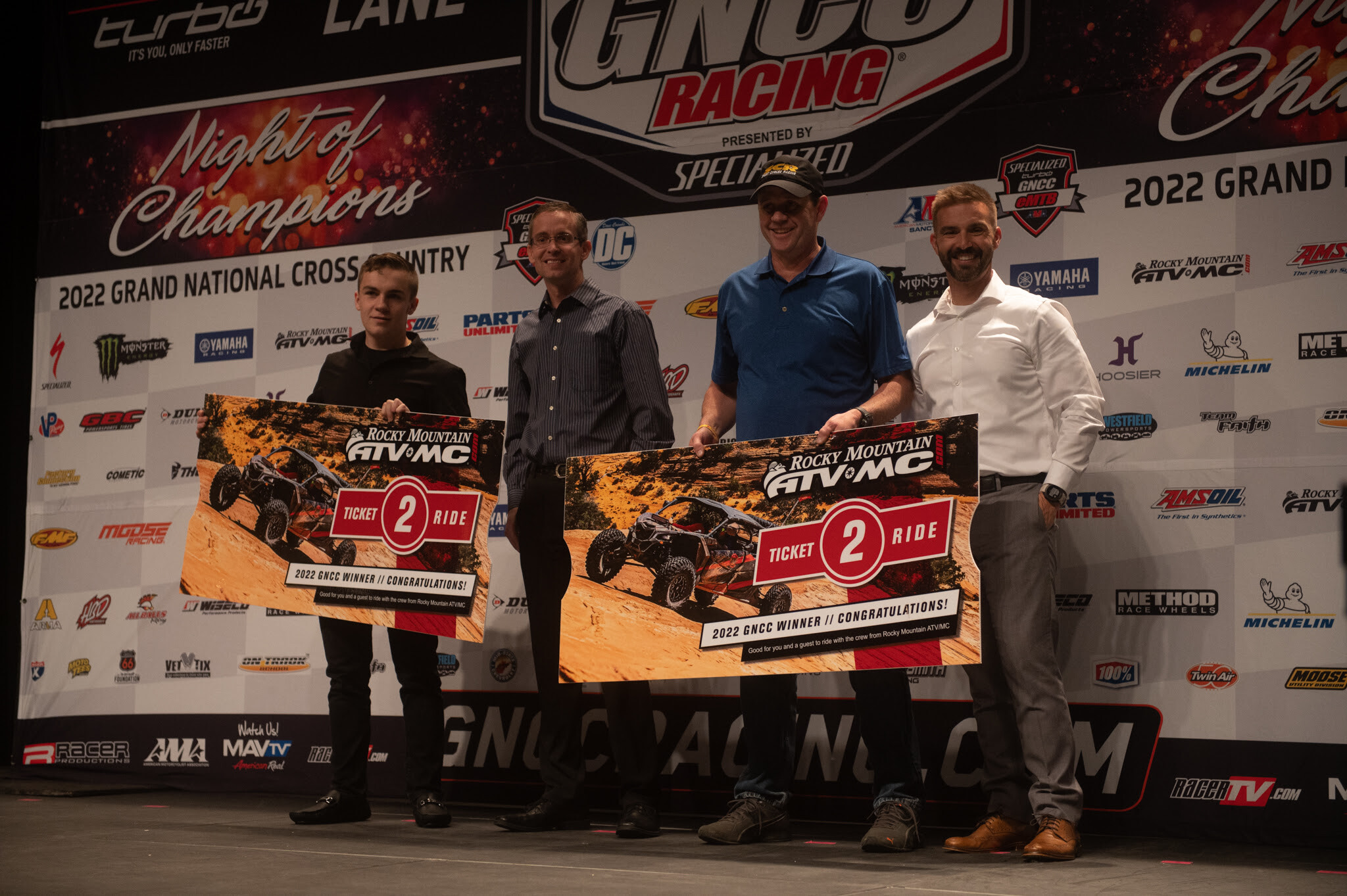 Hayden Hunter and Jeremy VanFossen won the Ticket to Ride on Friday Night.