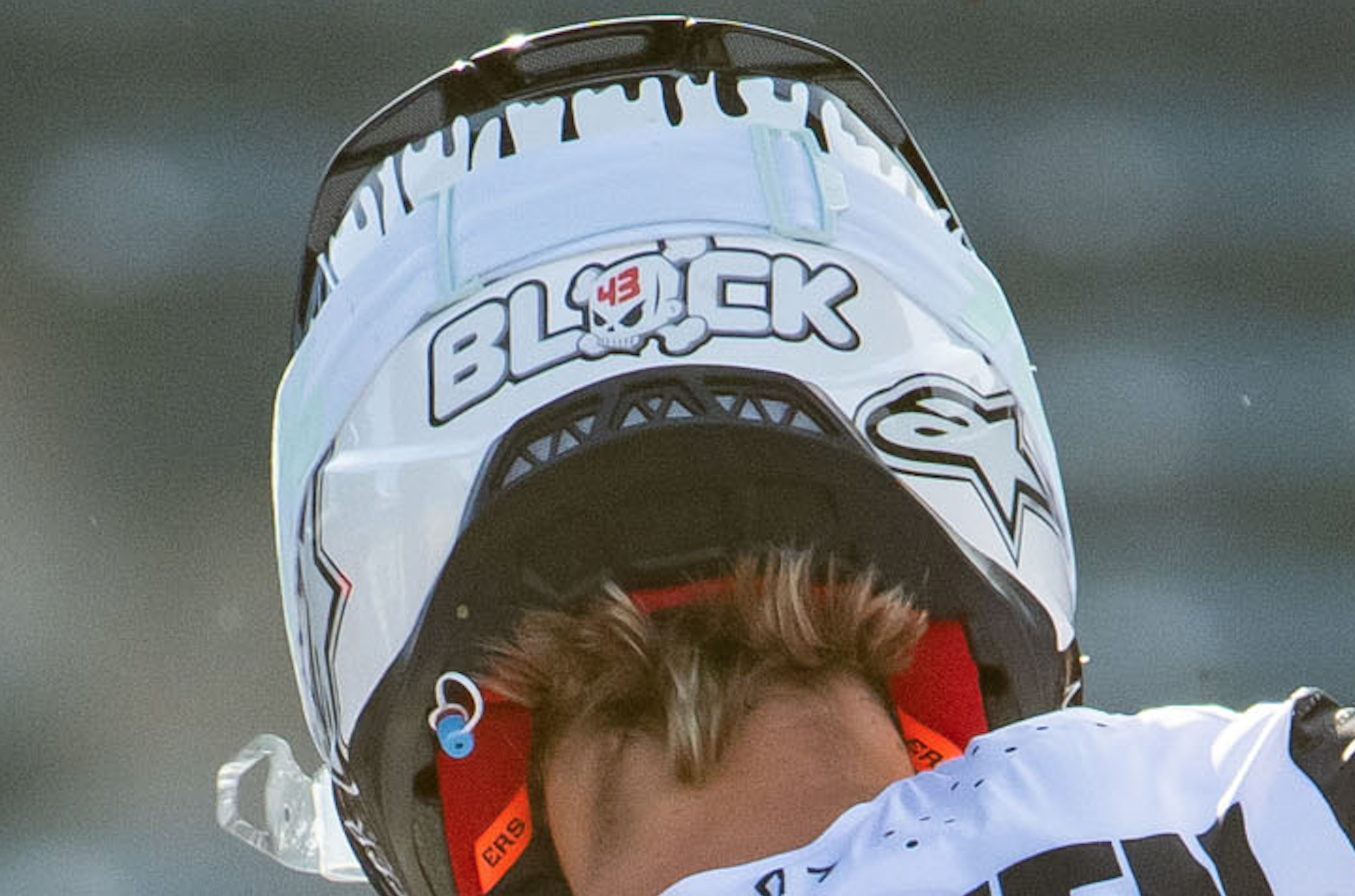 A close up of Kitchen's Ken Block tribute.