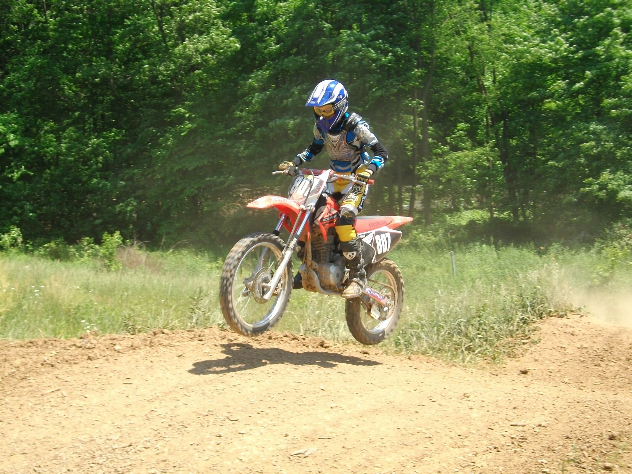 Mitch Kendra on the uphill jump, circa 2009.