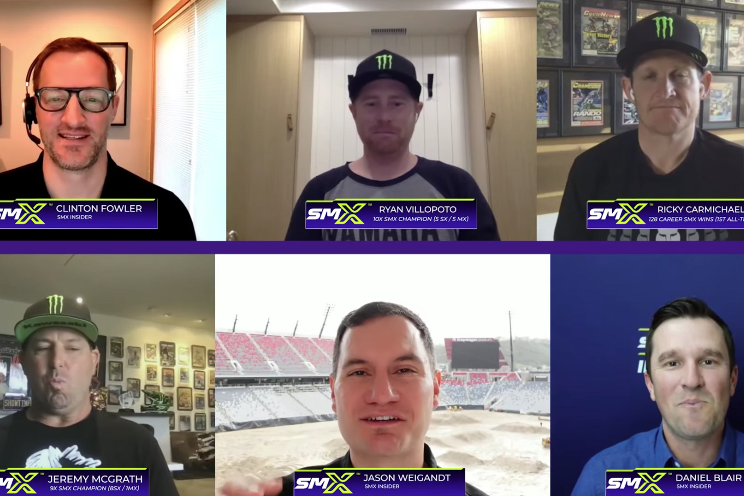 SMX Insider - Ep 7 – Blair, Weigandt, McGrath, Villopoto, & Carmichael Talk Anaheim 1 SX