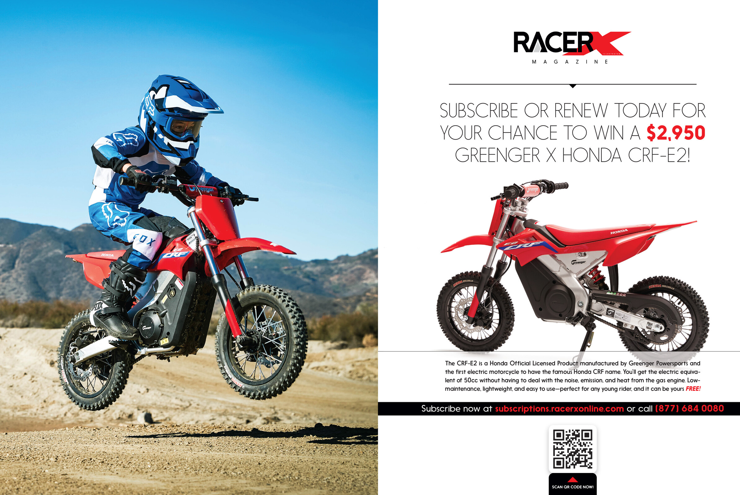 Advertisement: Racer X Subscriptions
