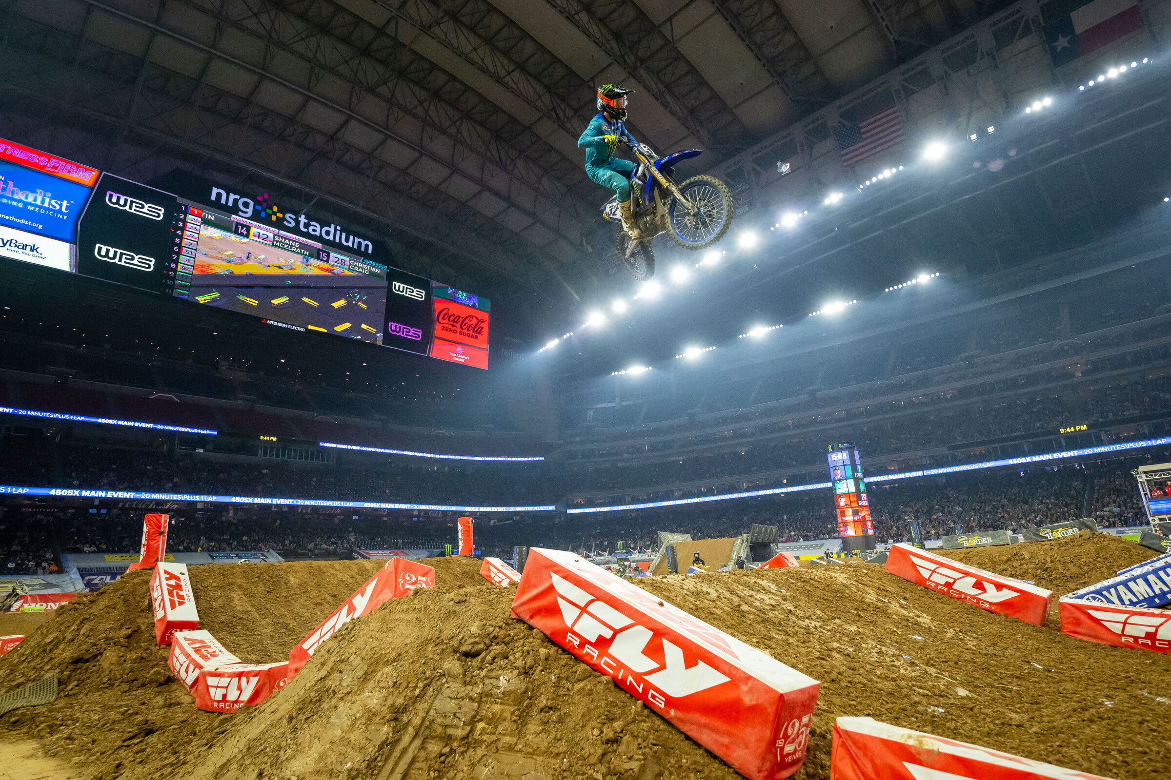 Justin Cooper in his 450SX debut at the Houston Supercross.