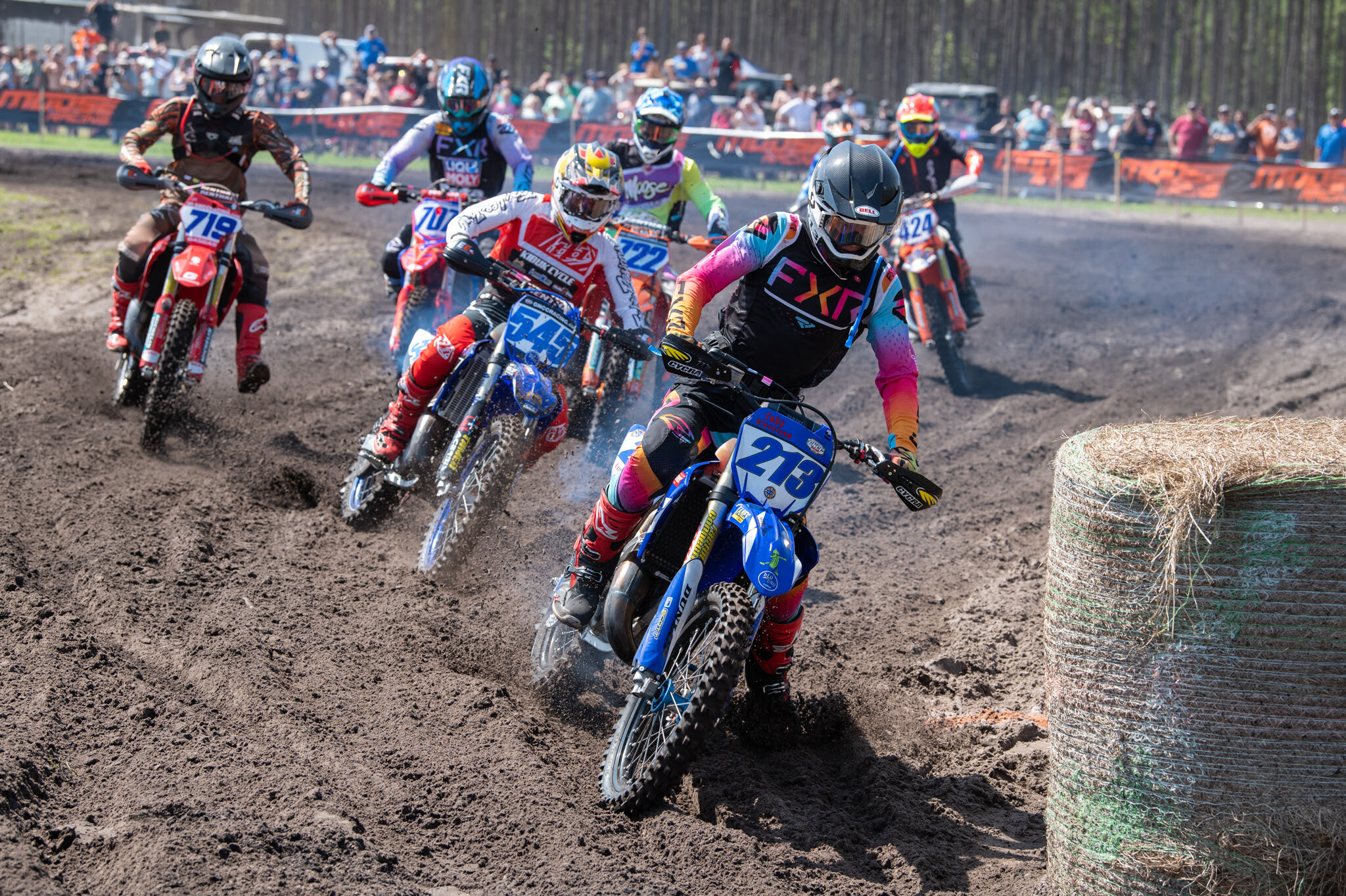 Toby Cleveland (Bells Electric/Wossner Pistons/FXR) grabbed the Lojak Cycle Sales holeshot and never looked back as he earned the FMF XC3 class win.