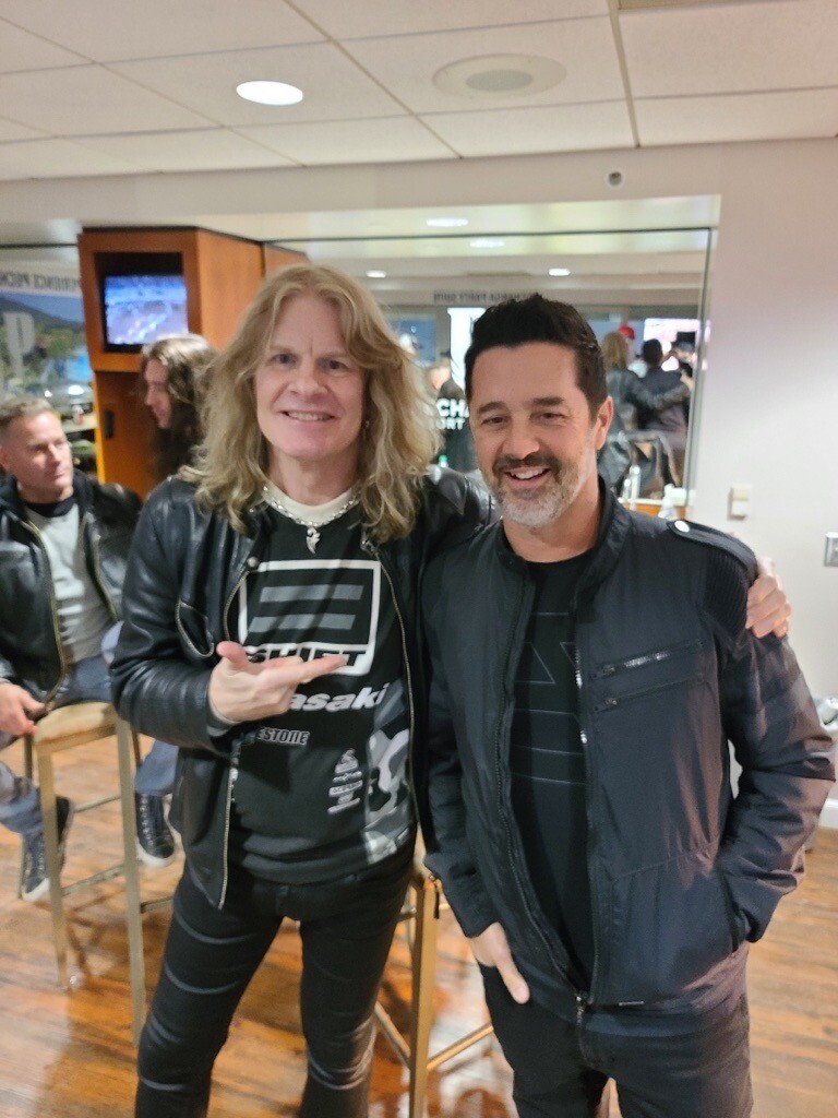 Longtime friends Chas West (Jason Bonham Band) and Jeff Emig (Jeff Emig).