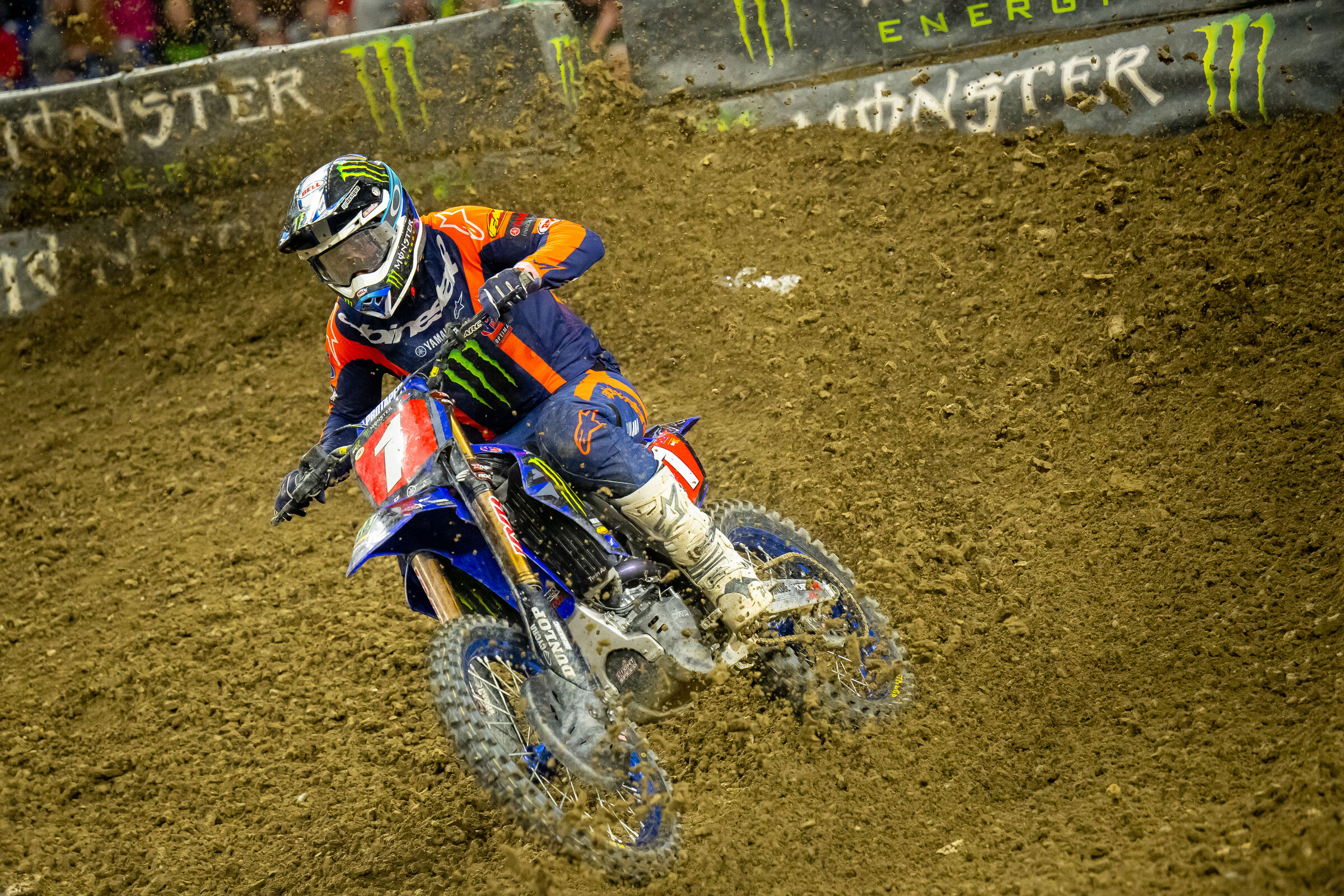 Eli Tomac was not comfortable on the rutty soft Indy track. 