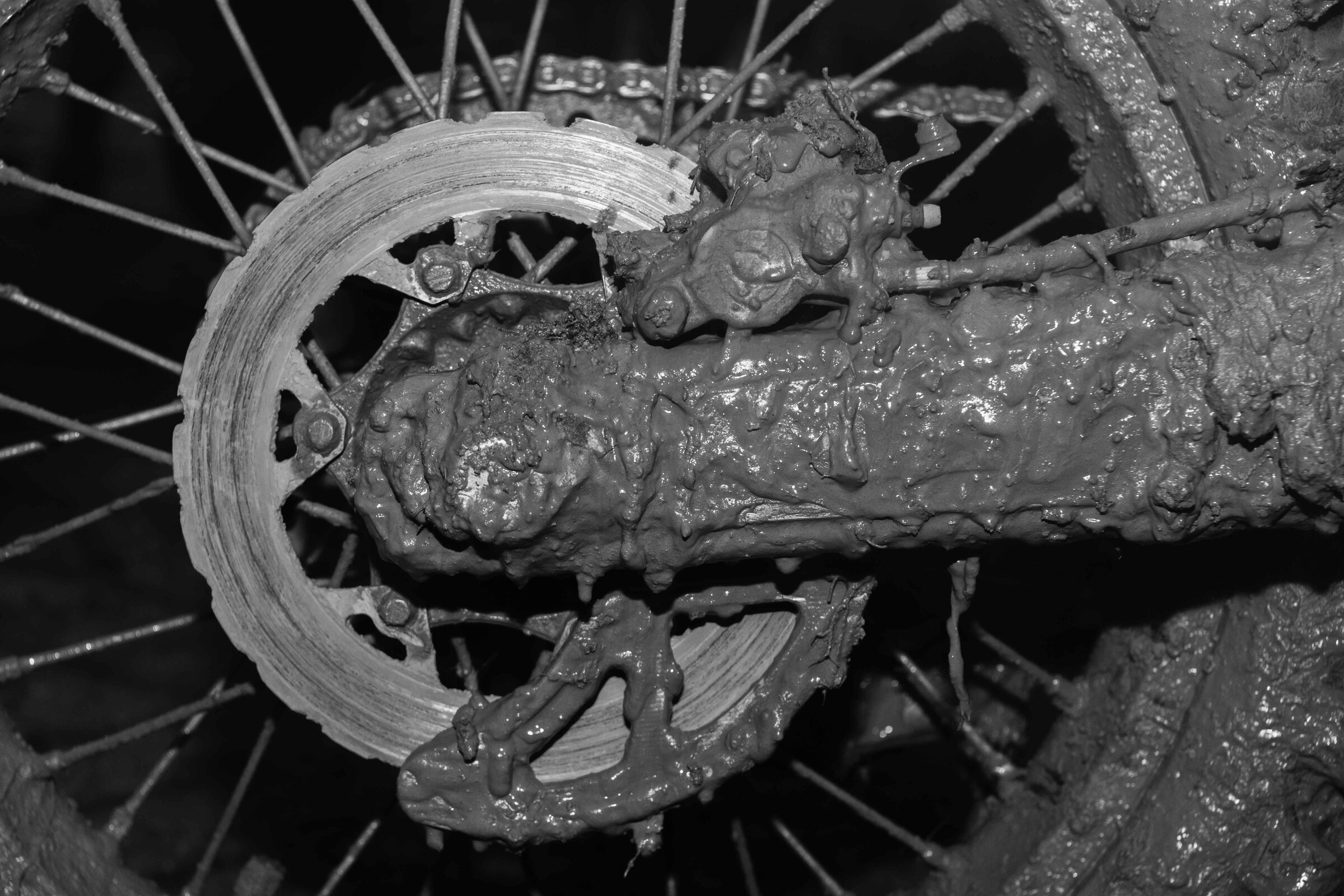 Brutal conditions for both man and machine...