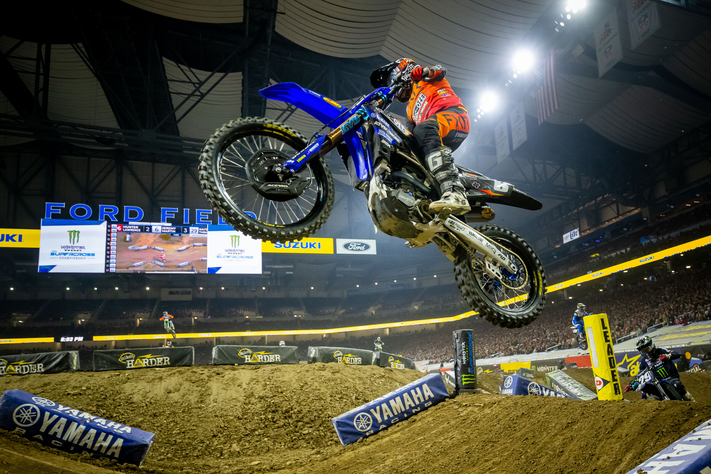 Martin claimed his second consecutive fourth-place finish in a row at the Detroit Supercross.