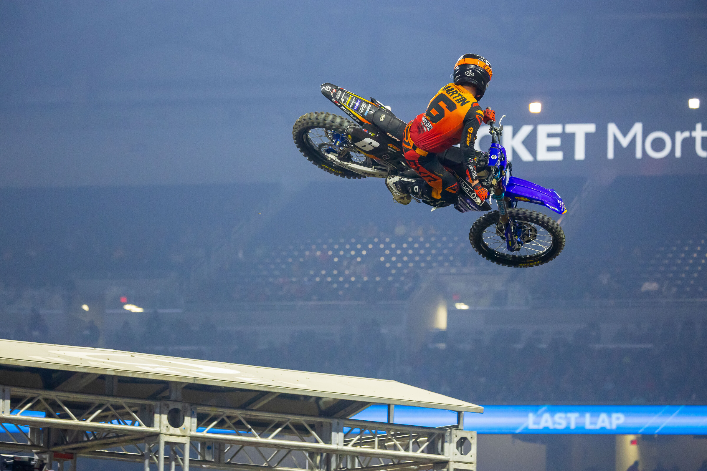 Jeremy Martin claiming the heat race win in the first race of the night show.