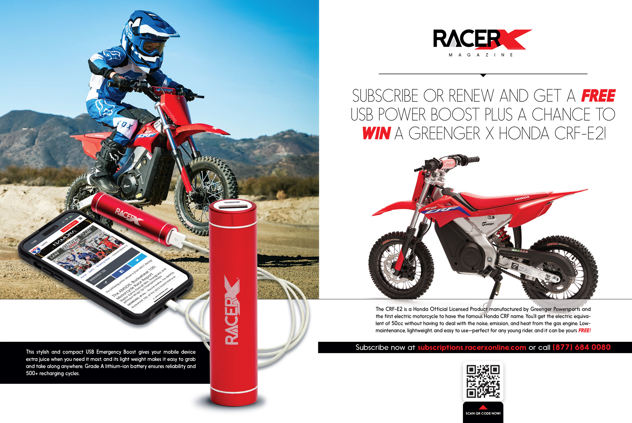Advertisement: Racer X Subscriptions