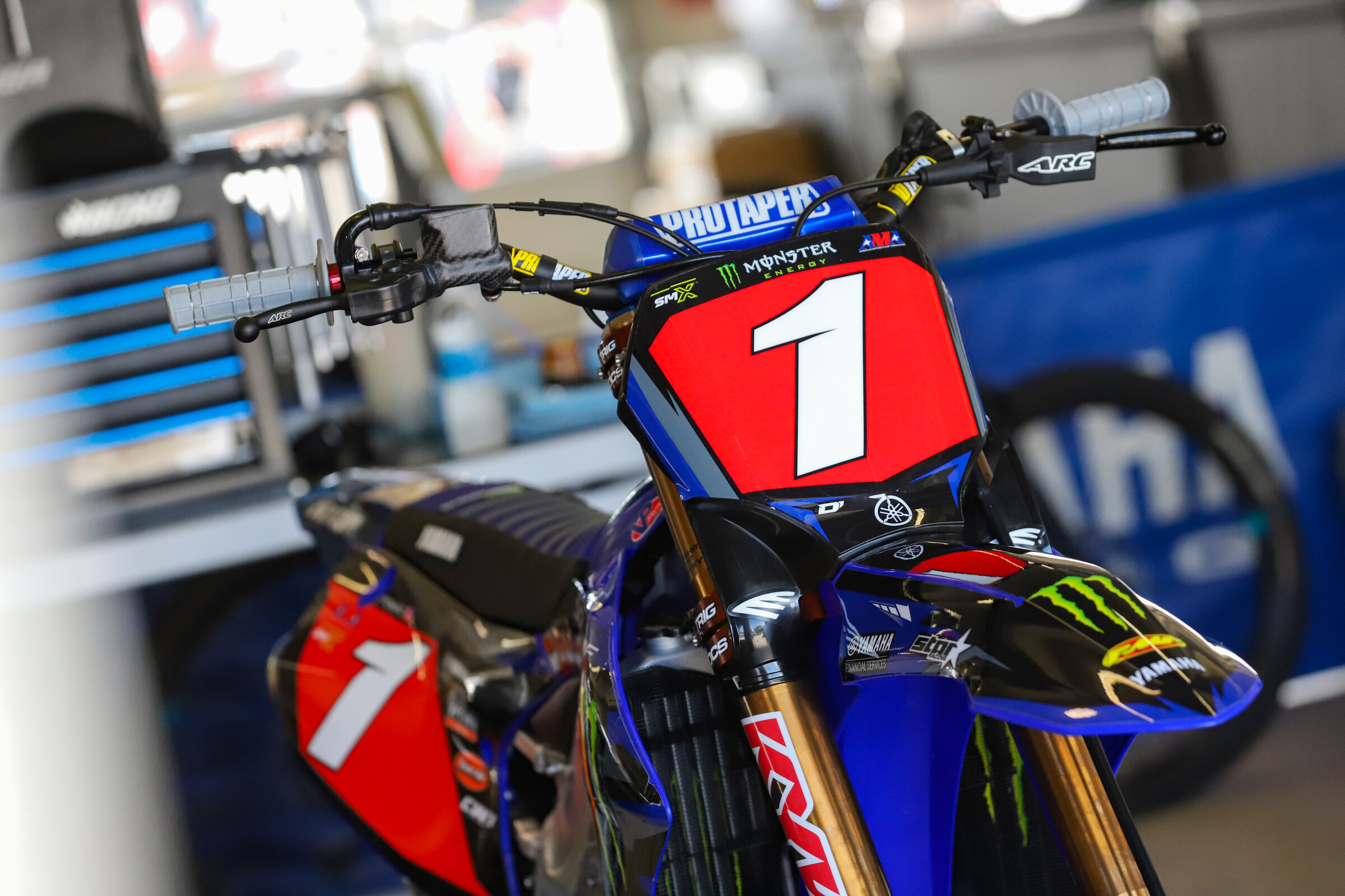 Eli Tomac's Yamaha YZ450F.