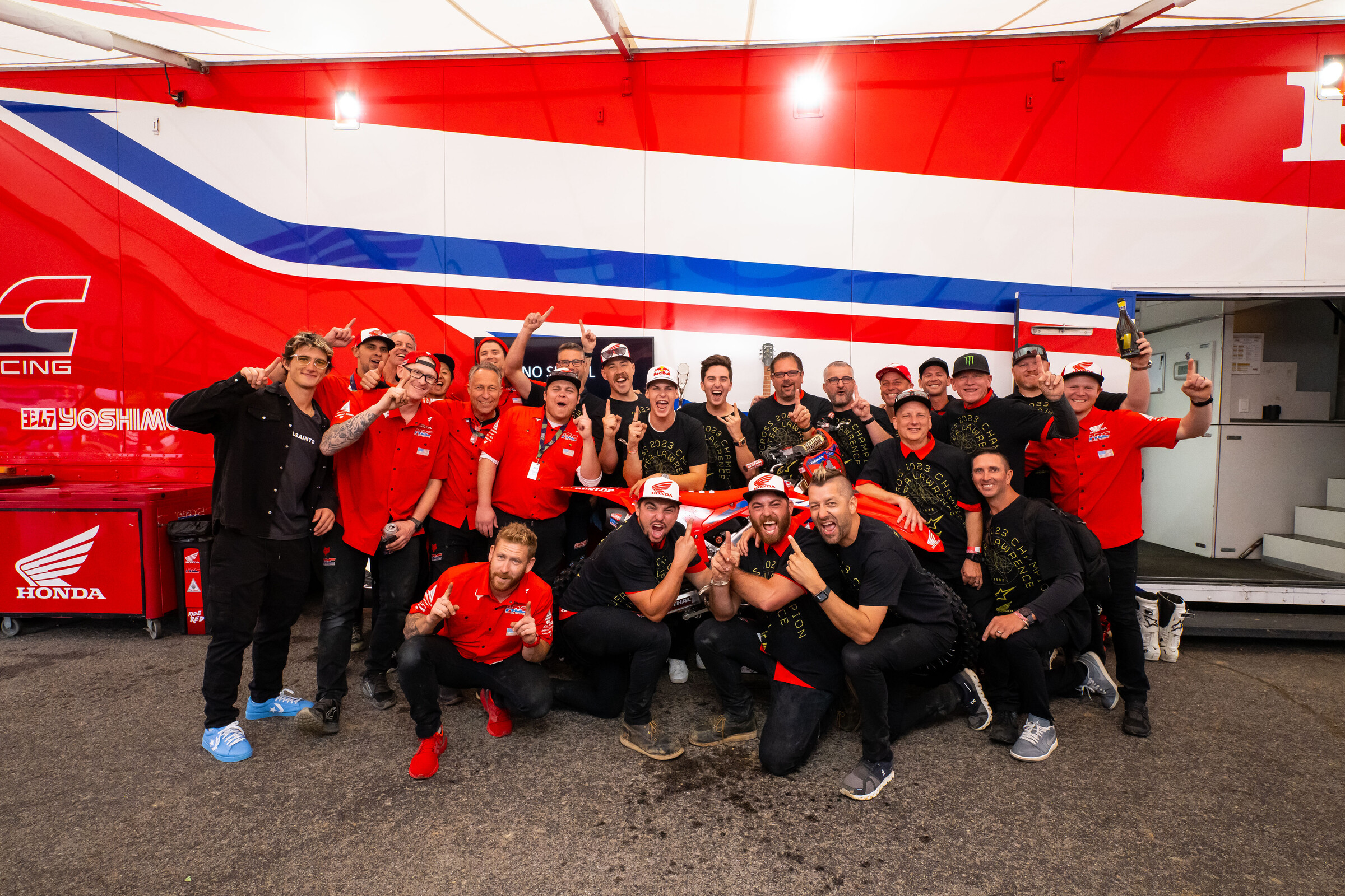 The Honda HRC crew.