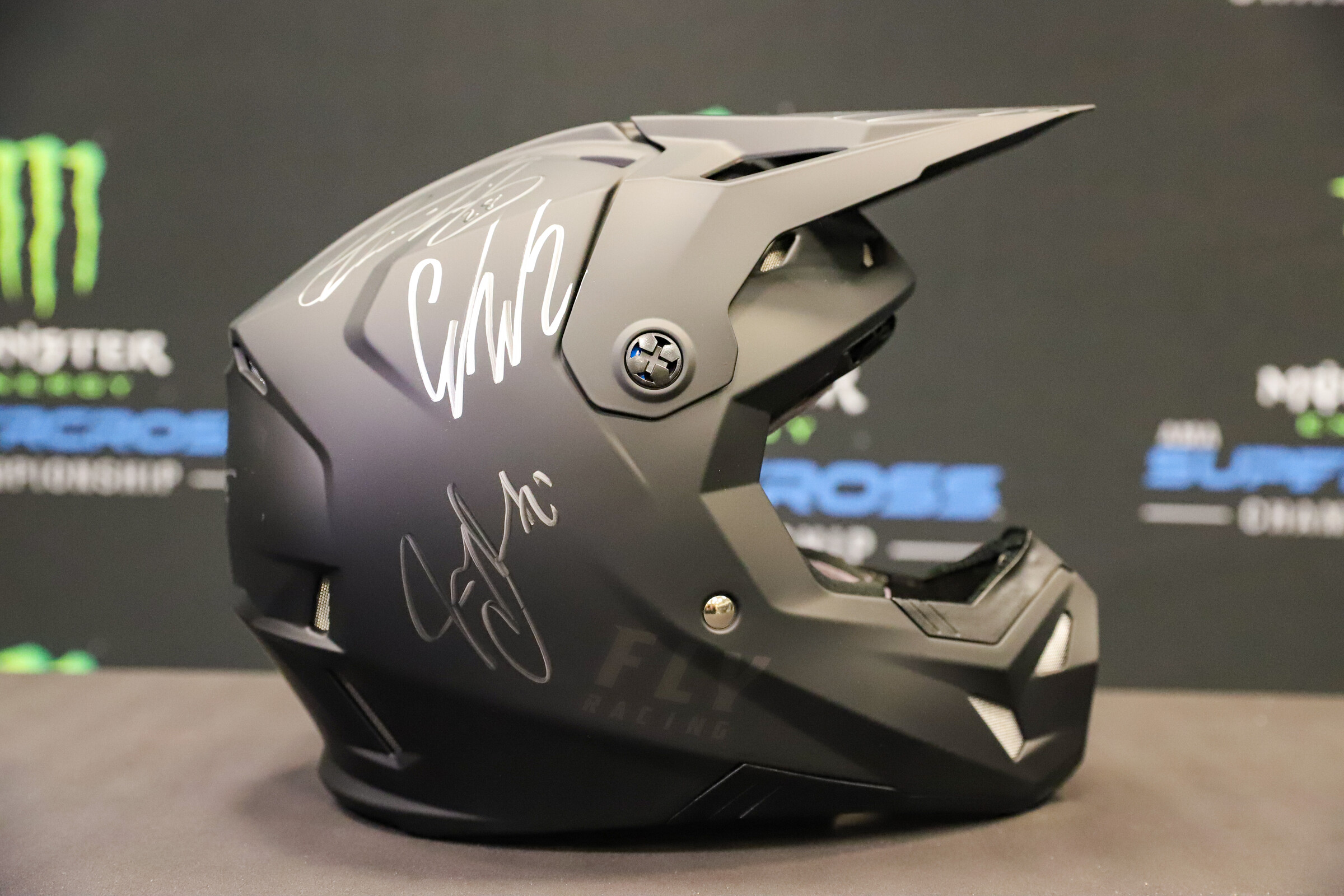 Kendra - East Rutherford Misc SX23 IMG_9423- Signed 450 Class helmet