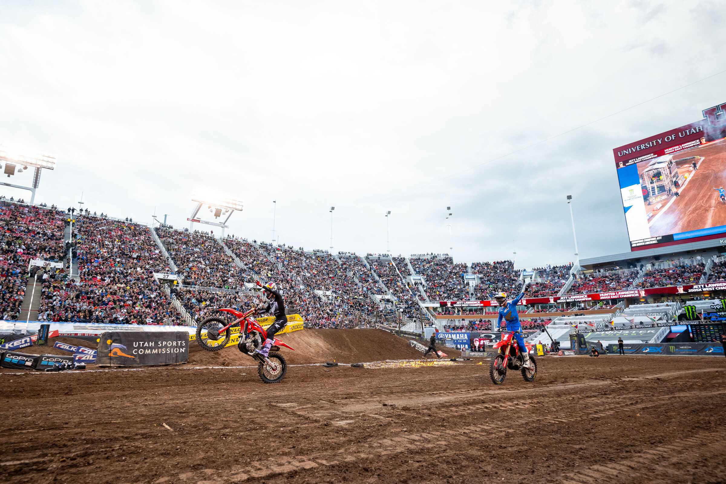Jett and HunterLawrence during opening ceremonies.