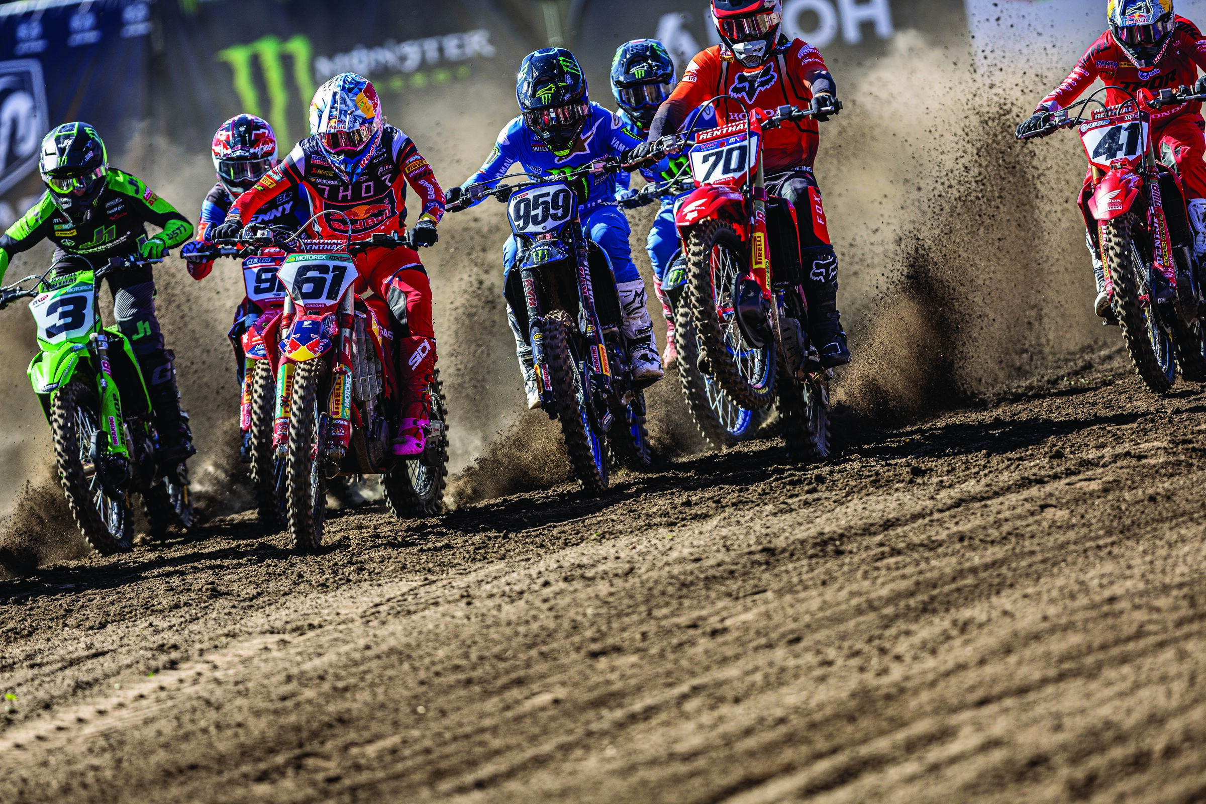 Prado and the rest of the MXGP field at the season opener.