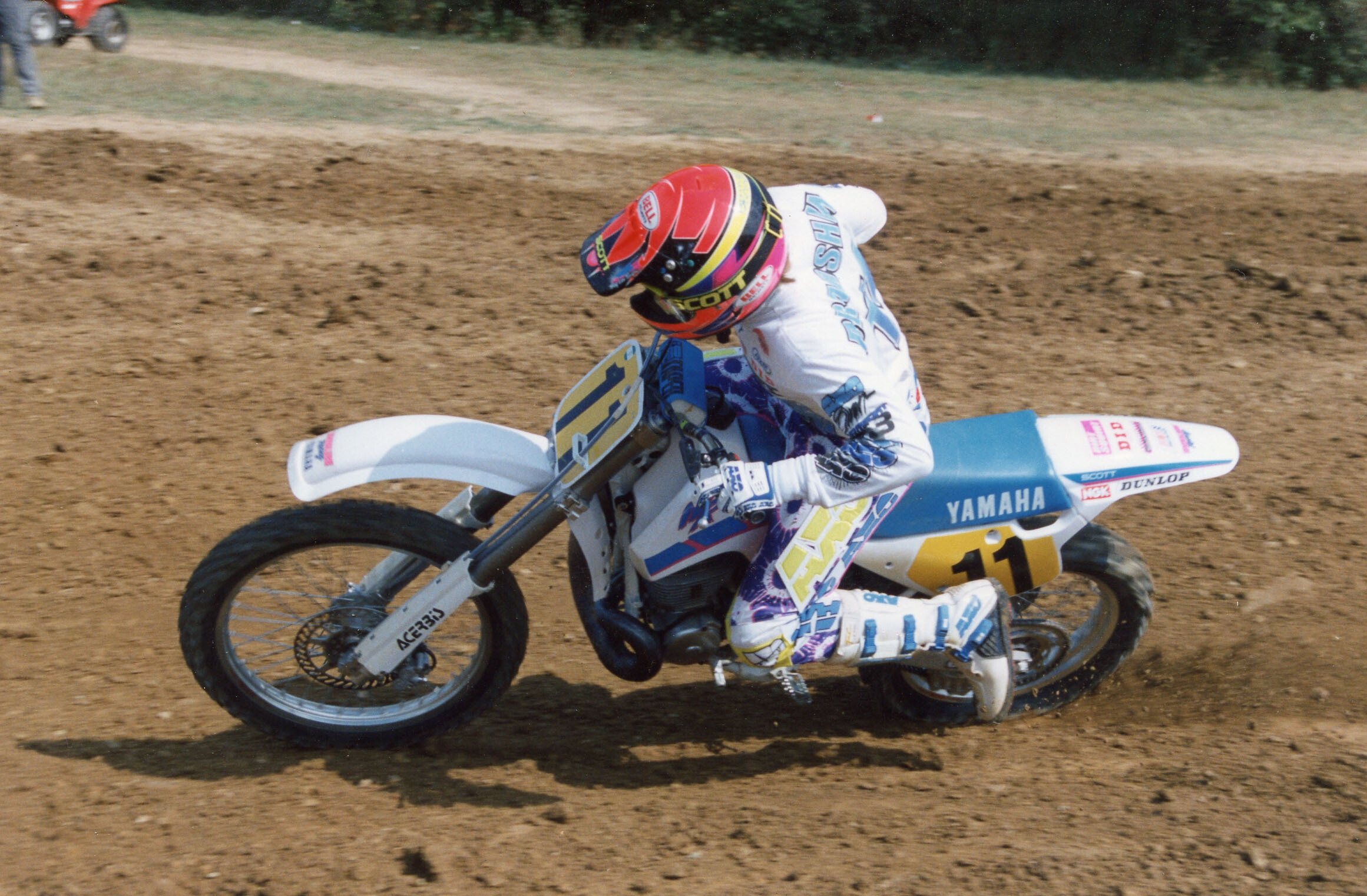Damon Bradshaw on an air-cooled Yamaha WR500, which was an updated version of the venerable YZ490 