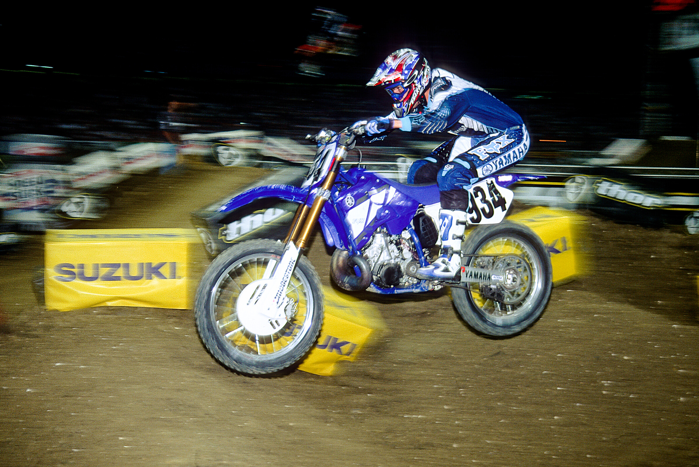 David Vuillemin racing supercross in 2001. 