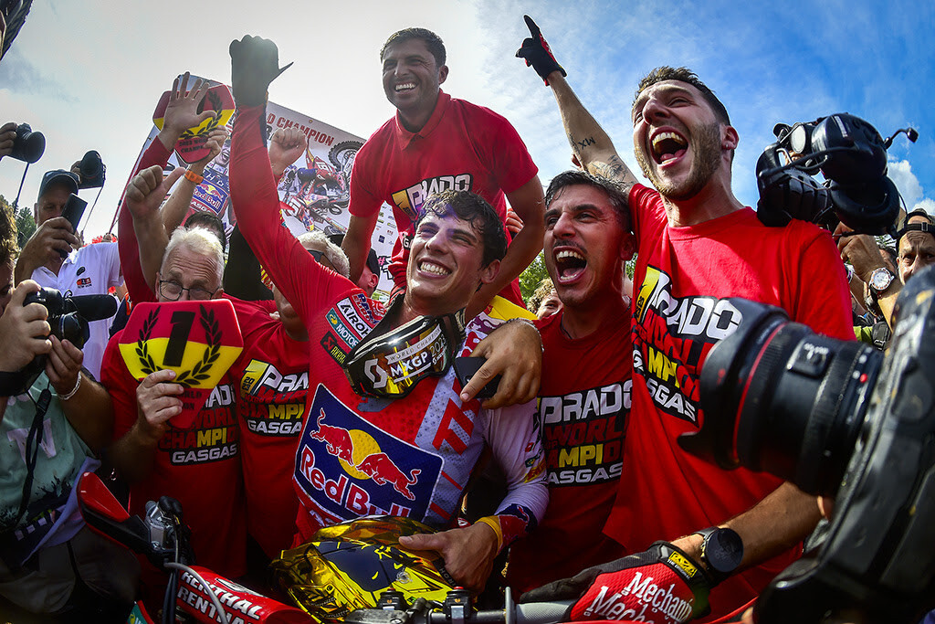 Jorge Prado (GasGas), the 2023 MXGP FIM Motocross World Champion.