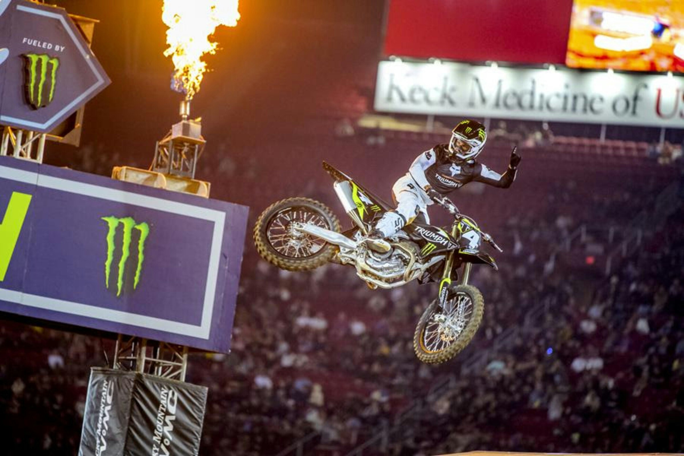 Carmichael & Stanton Debut 250cc Triumph Bike at LA SMX