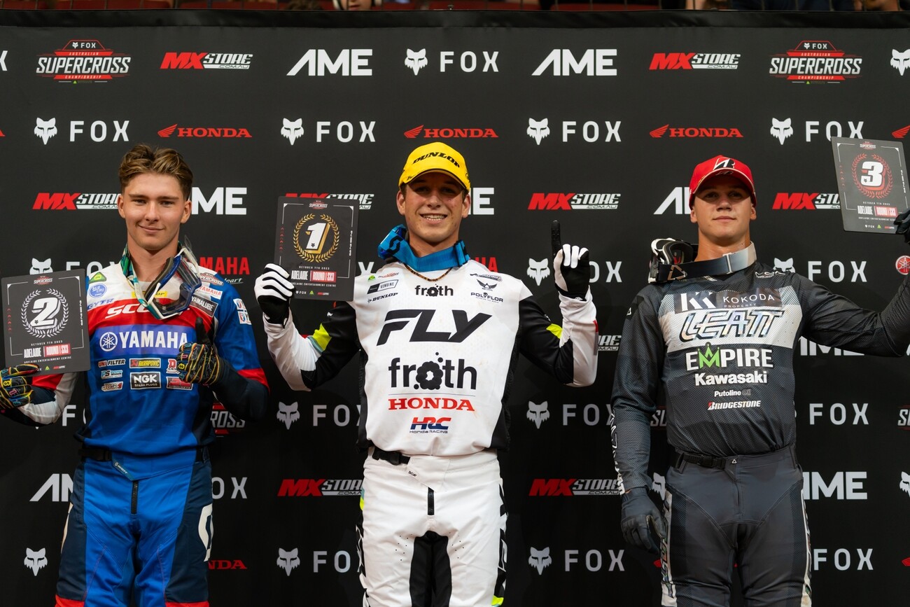 Parker Ross (winner), Koby Drew (second), and Cambell Williams (third).