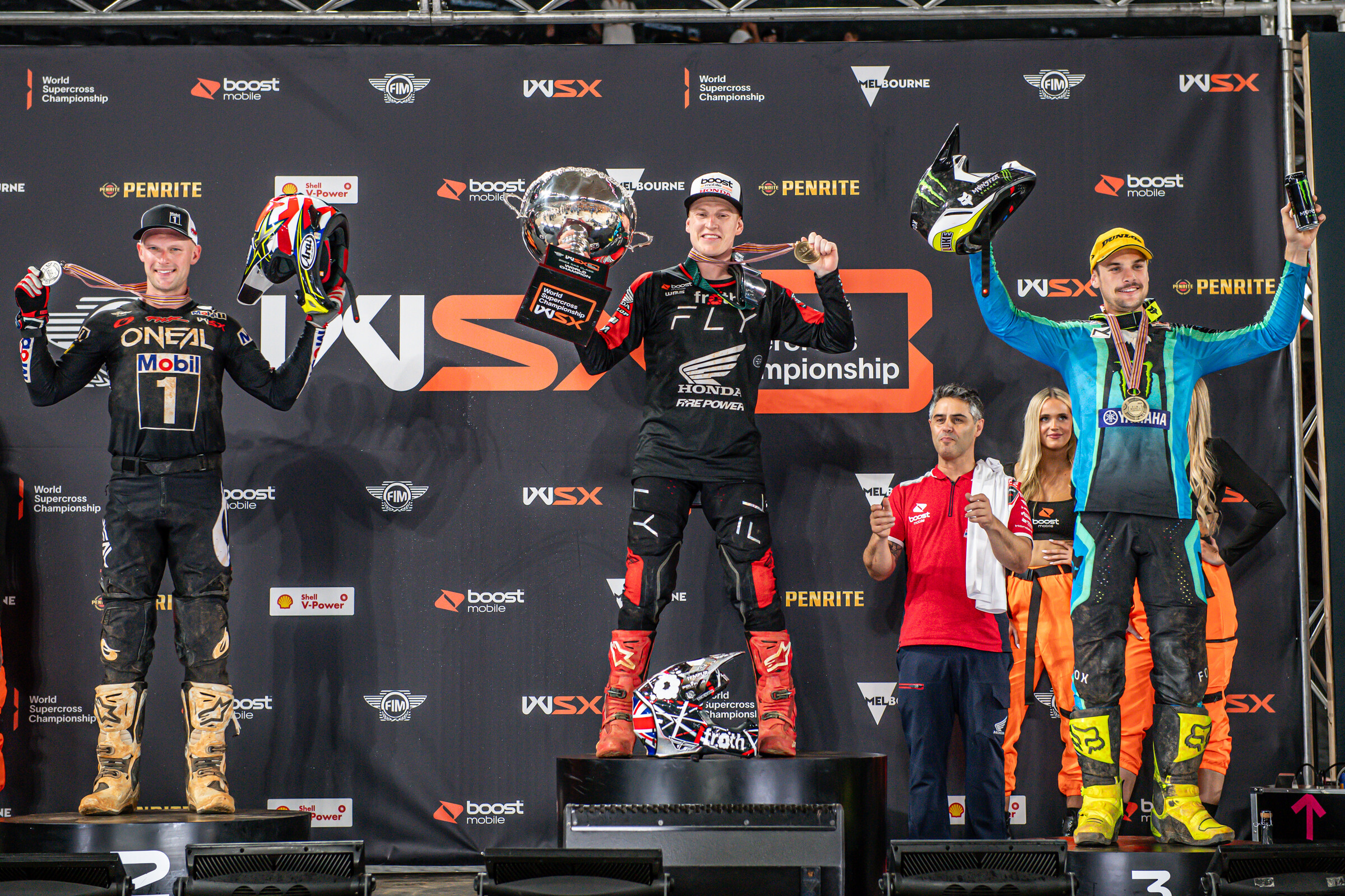 The SX2 overall podium.