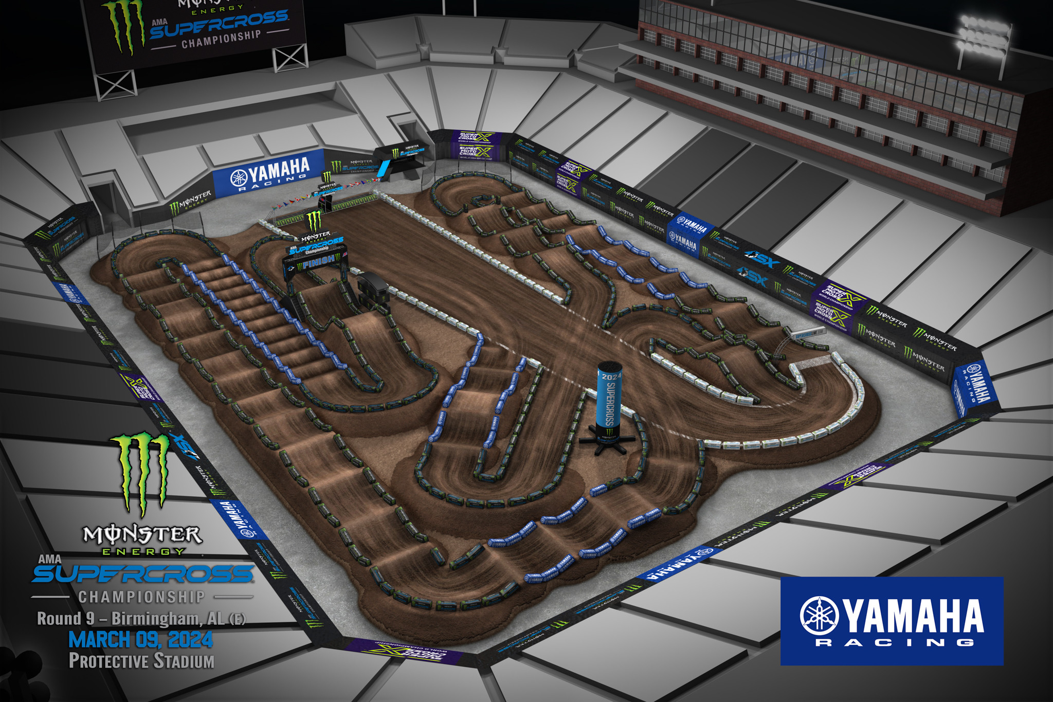 The 2024 Birmingham Supercross layout.