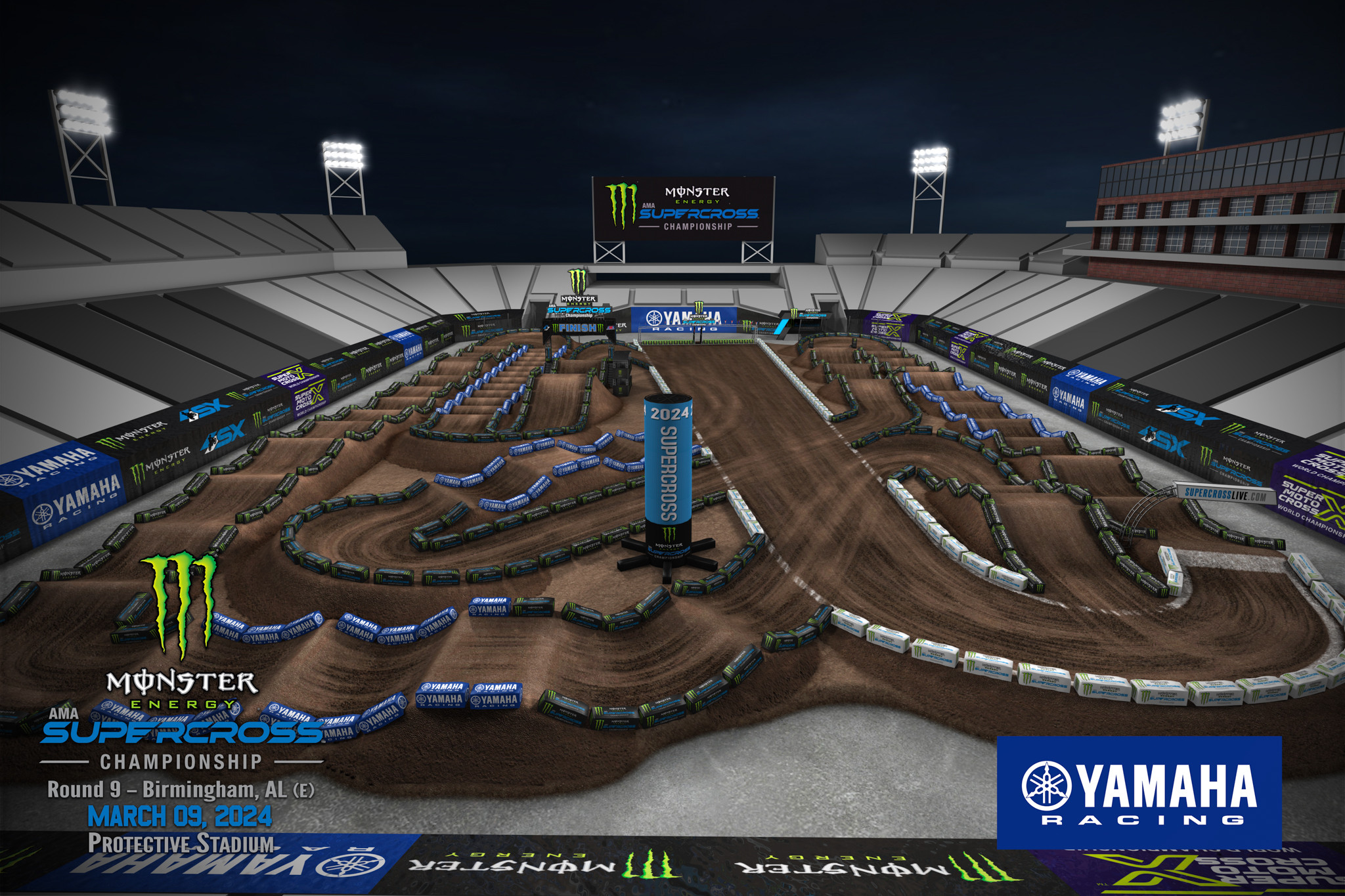 The 2024 Birmingham Supercross layout.