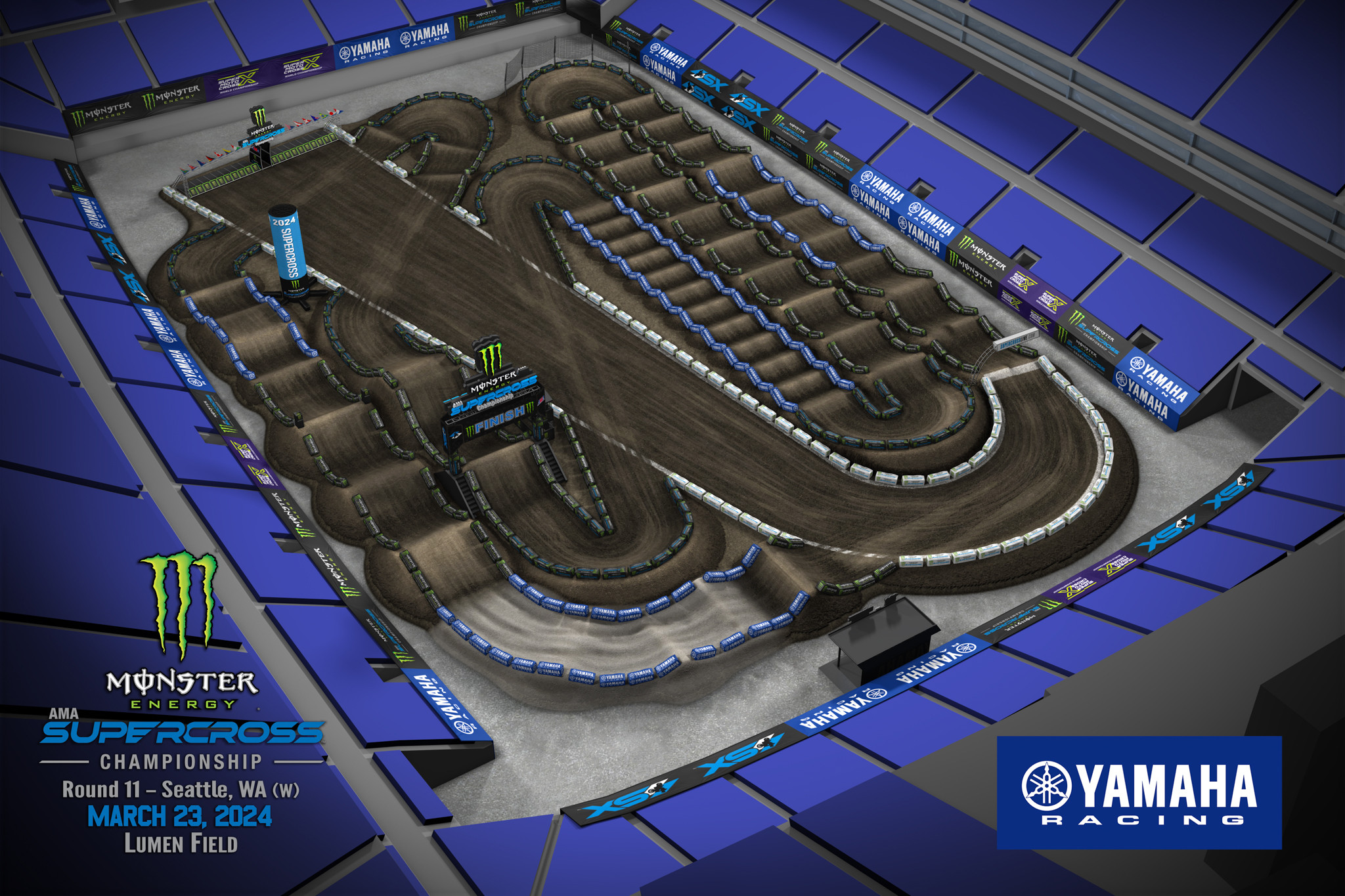 Watch: Seattle Supercross Animated Track Map