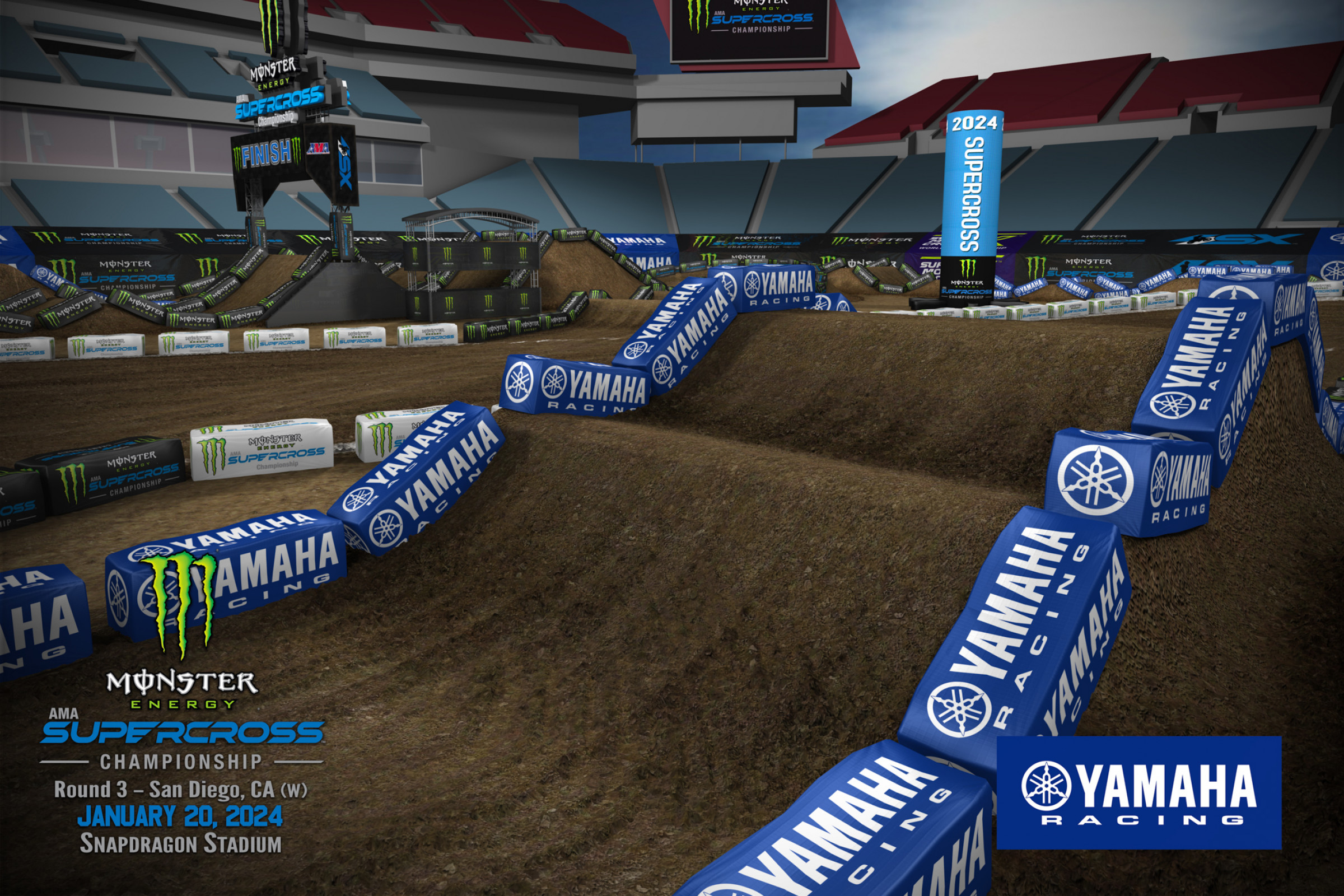 The 2024 San Diego Supercross layout.