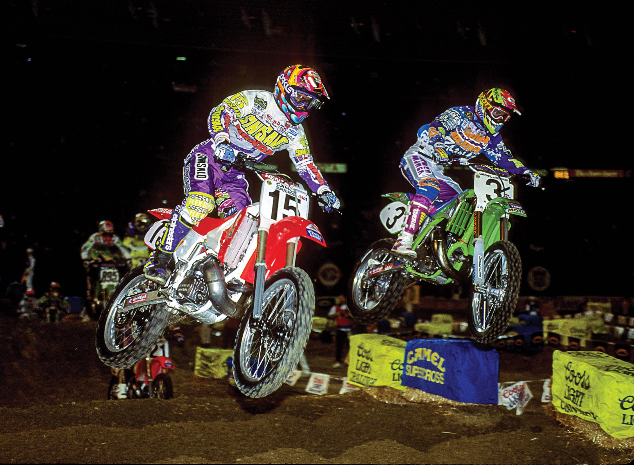 McGrath and Kiedrowski at 1993 San Diego Supercross.