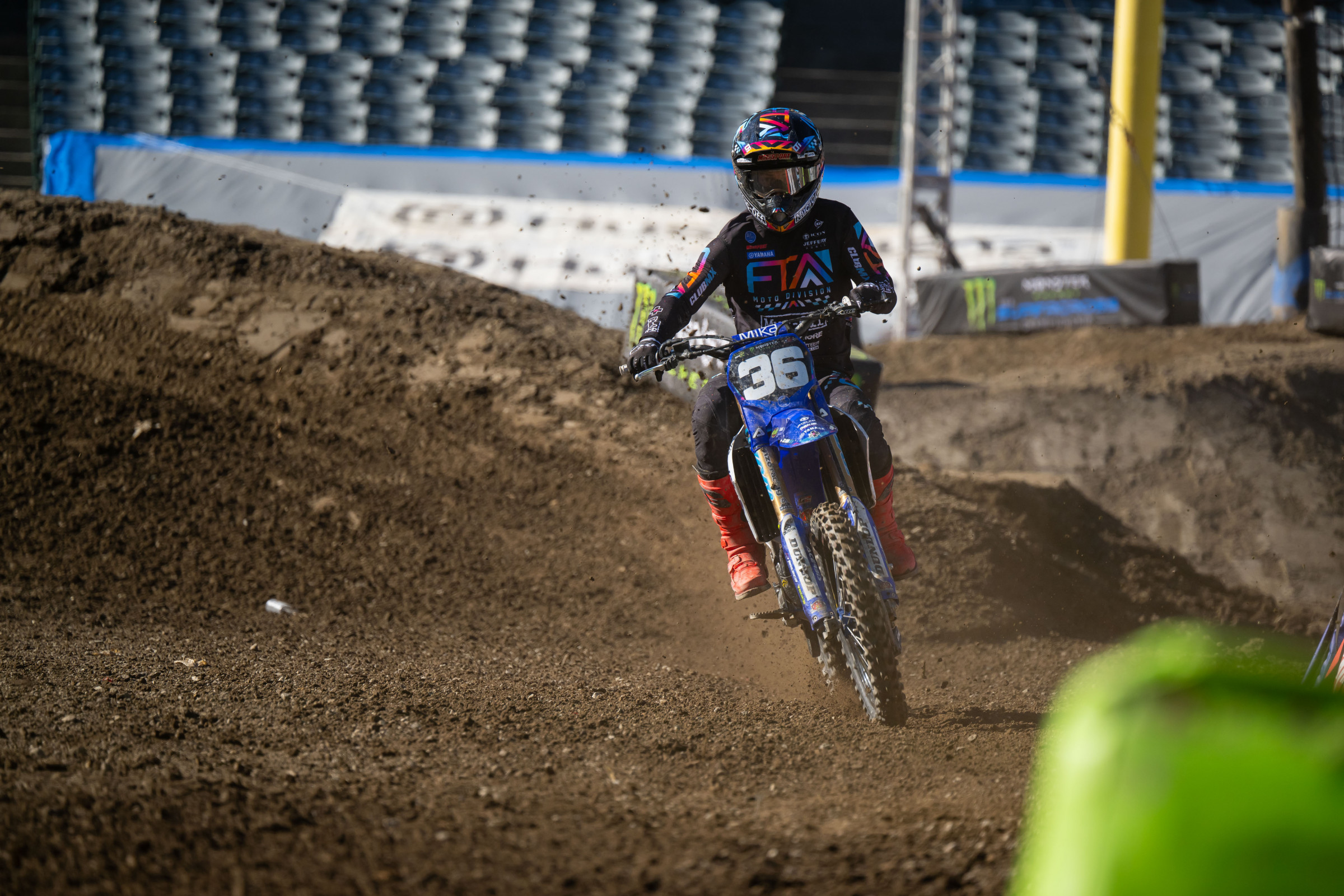 Nicoletti executing a cost-benefit analysis of 250SX life vs. 450SX life during afternoon practice.