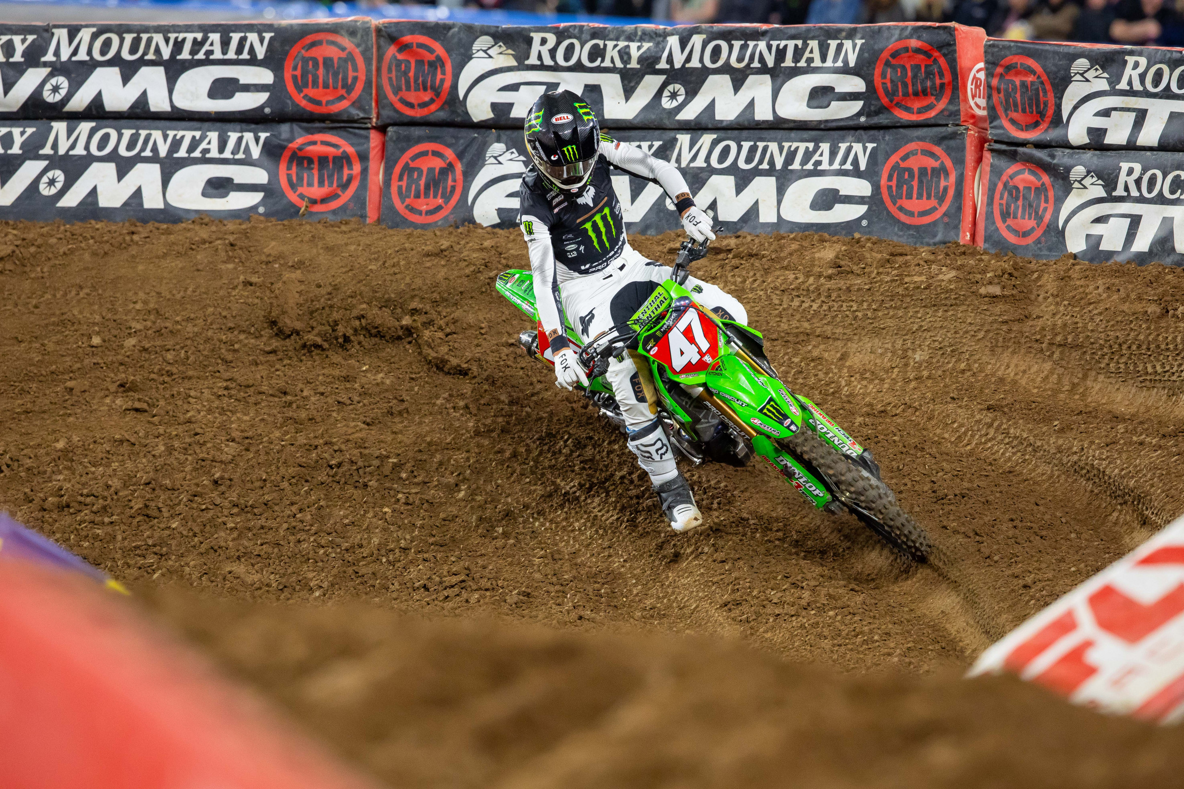 Levi Kitchen leads the 250SMX standings after five rounds from both 250SX divisions. 