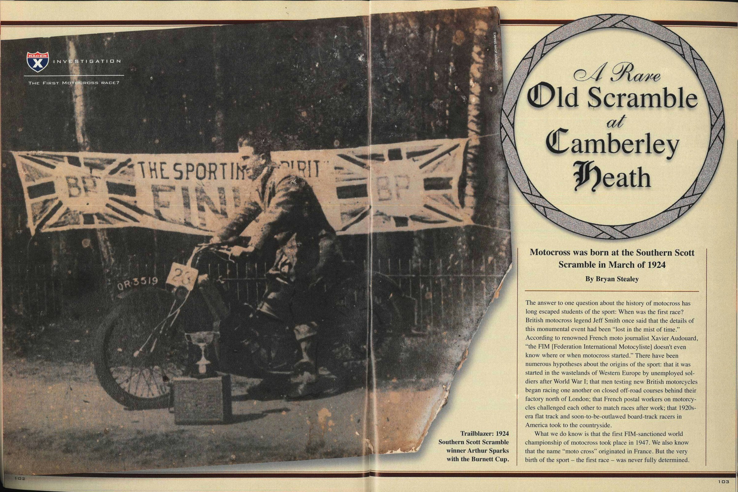 Happy 100th Birthday, Motocross! The Birth of The Sport: March 29, 1924