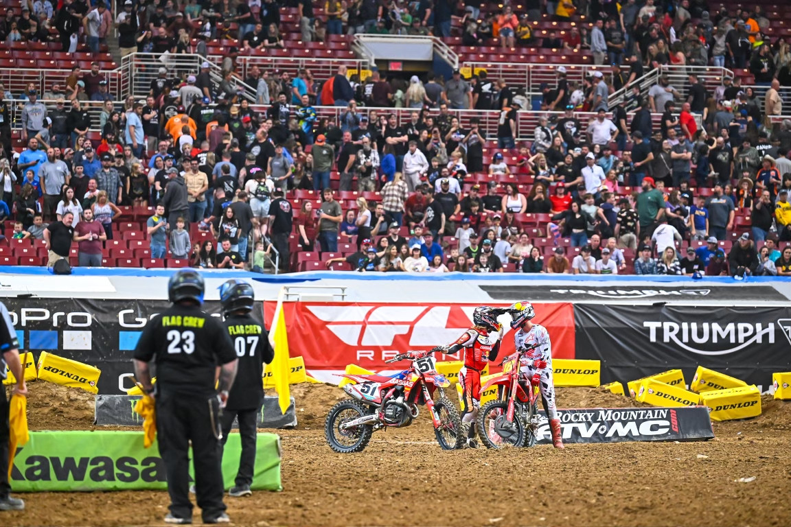 Justin Barcia and Jett Lawrence after the race.