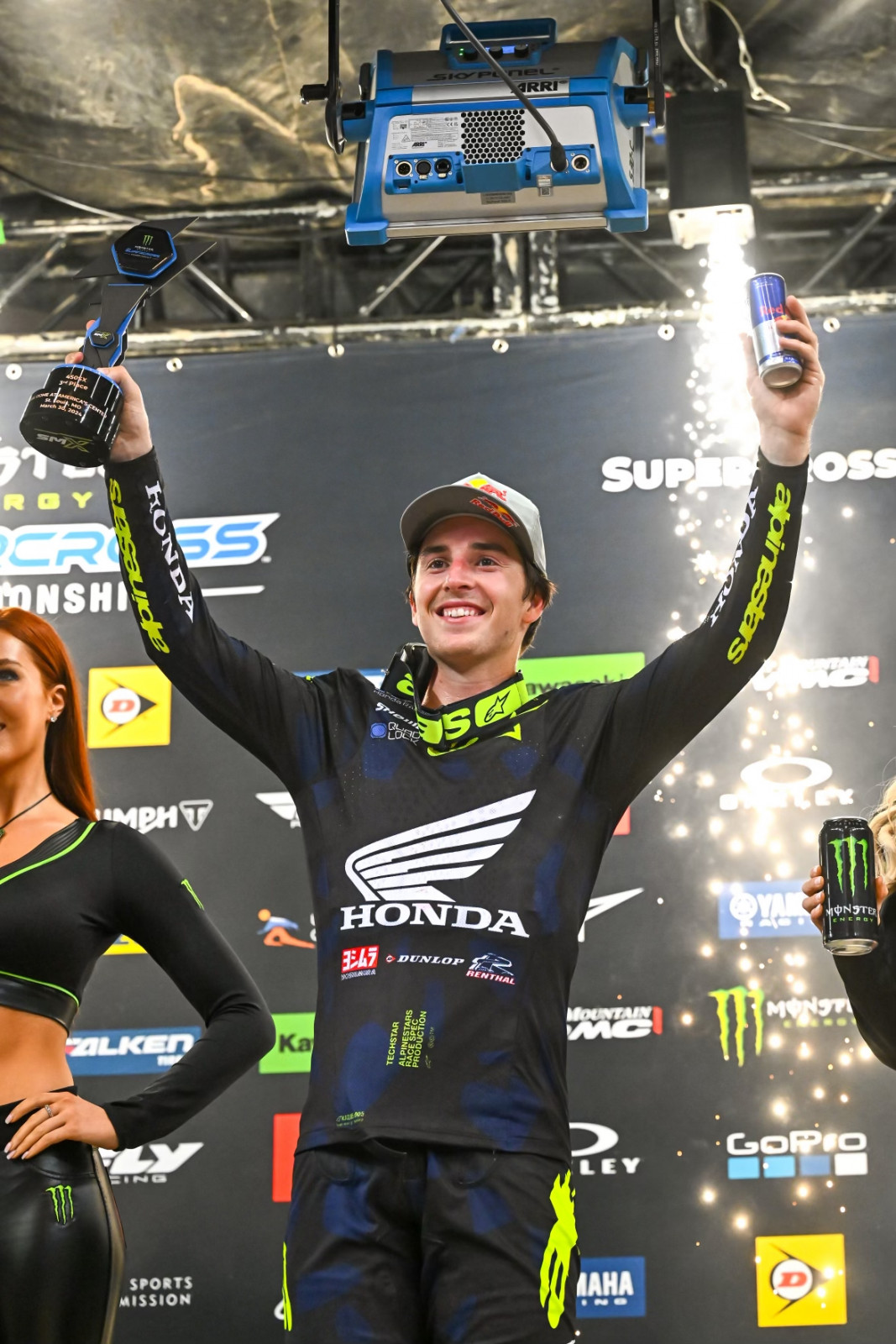Hunter Lawrence's first career 450SX podium finish.