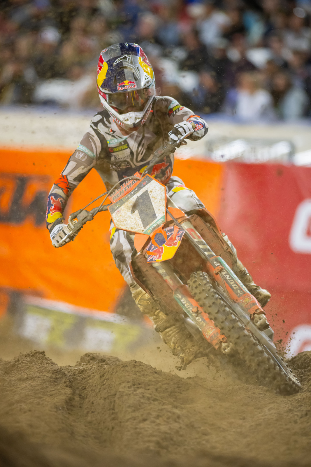 Chase Sexton before a huge crash that ended his night early. 