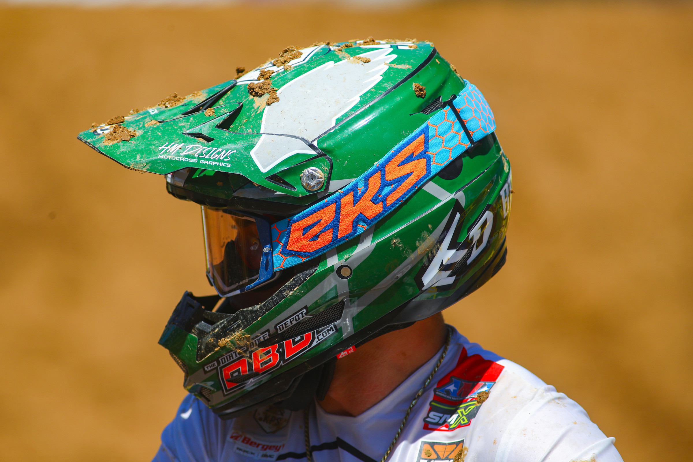 Bryce Shelly with an Eagles helmet wrap at their home field, Lincoln Financial Field.