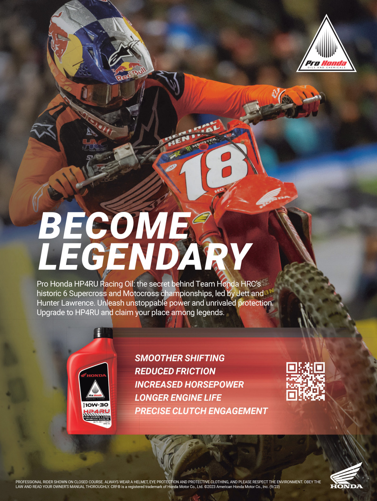 Advertisement: Pro Honda Oil
