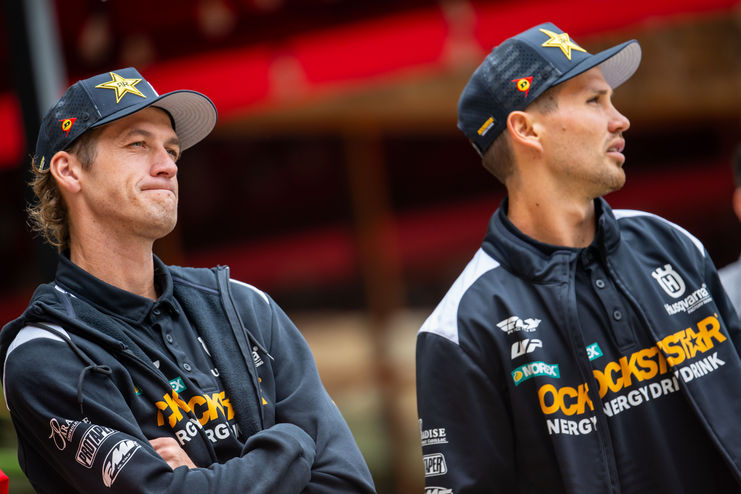 It has been a rough start to Pro Motocross for Rockstar Energy Husqvarna as RJ Hampshire (right) is out with injury and Christian Craig (left) had a tough return to racing at Fox Raceway.