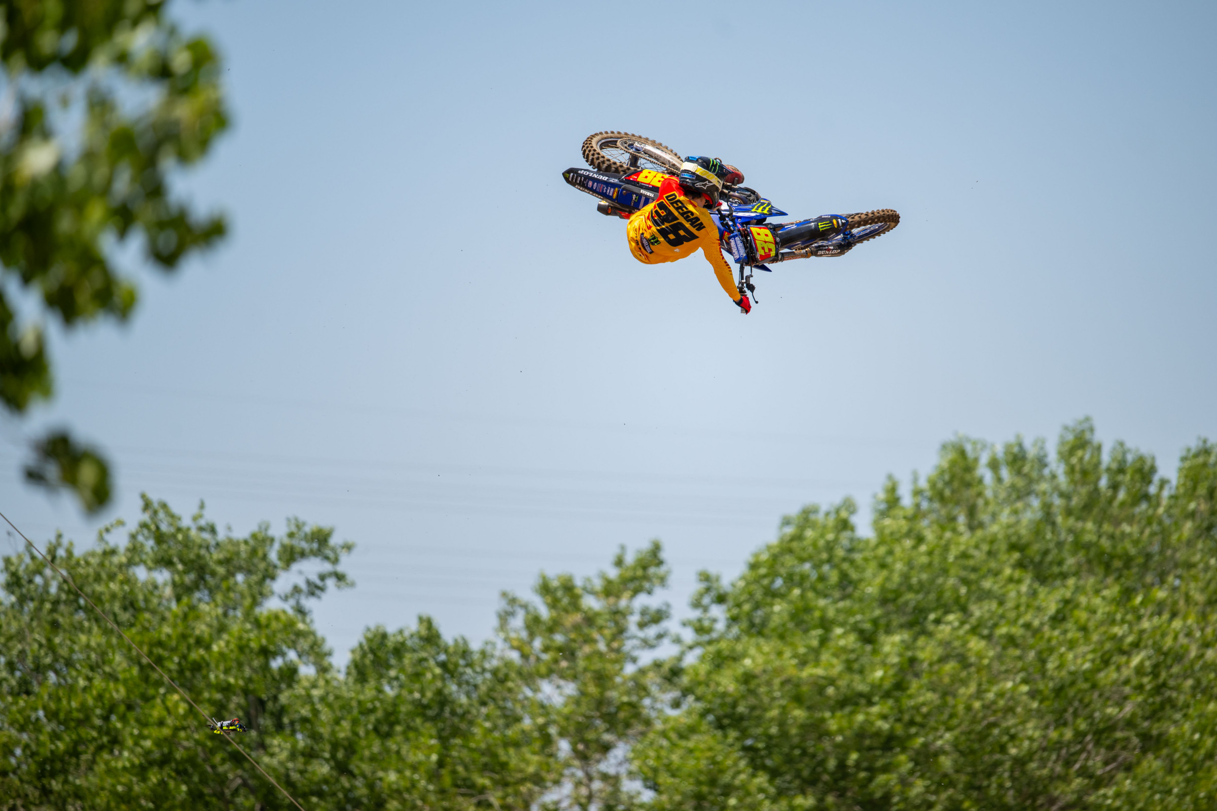 Haiden Deegan was throwing big whips all over the track yesterday (Friday) on media day.
