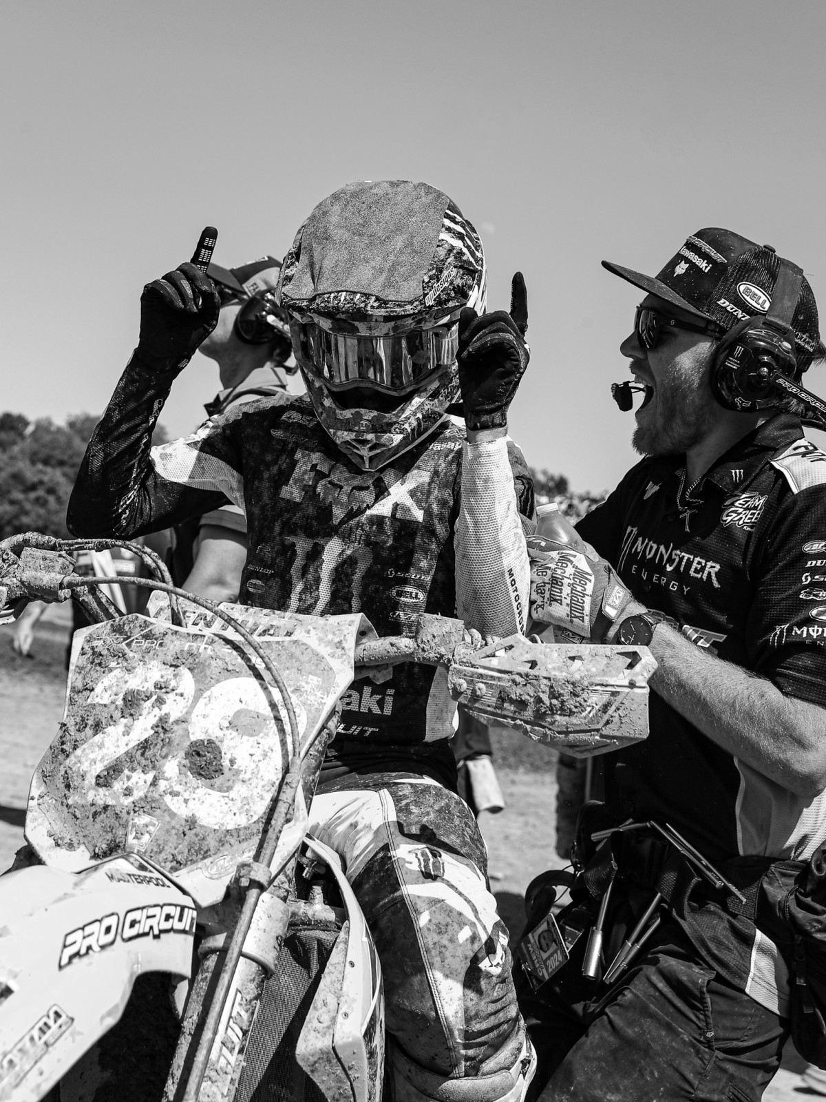 Ty Masterpool with his mechanic Ryan Hughes