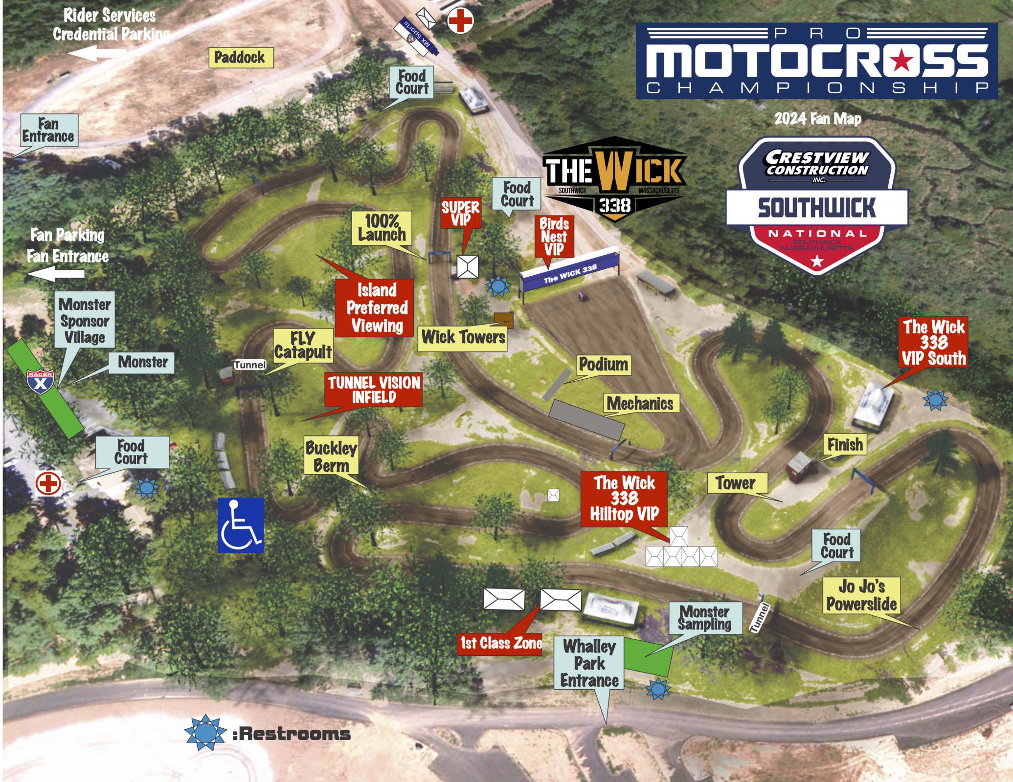 2024 Southwick National Fan Map.