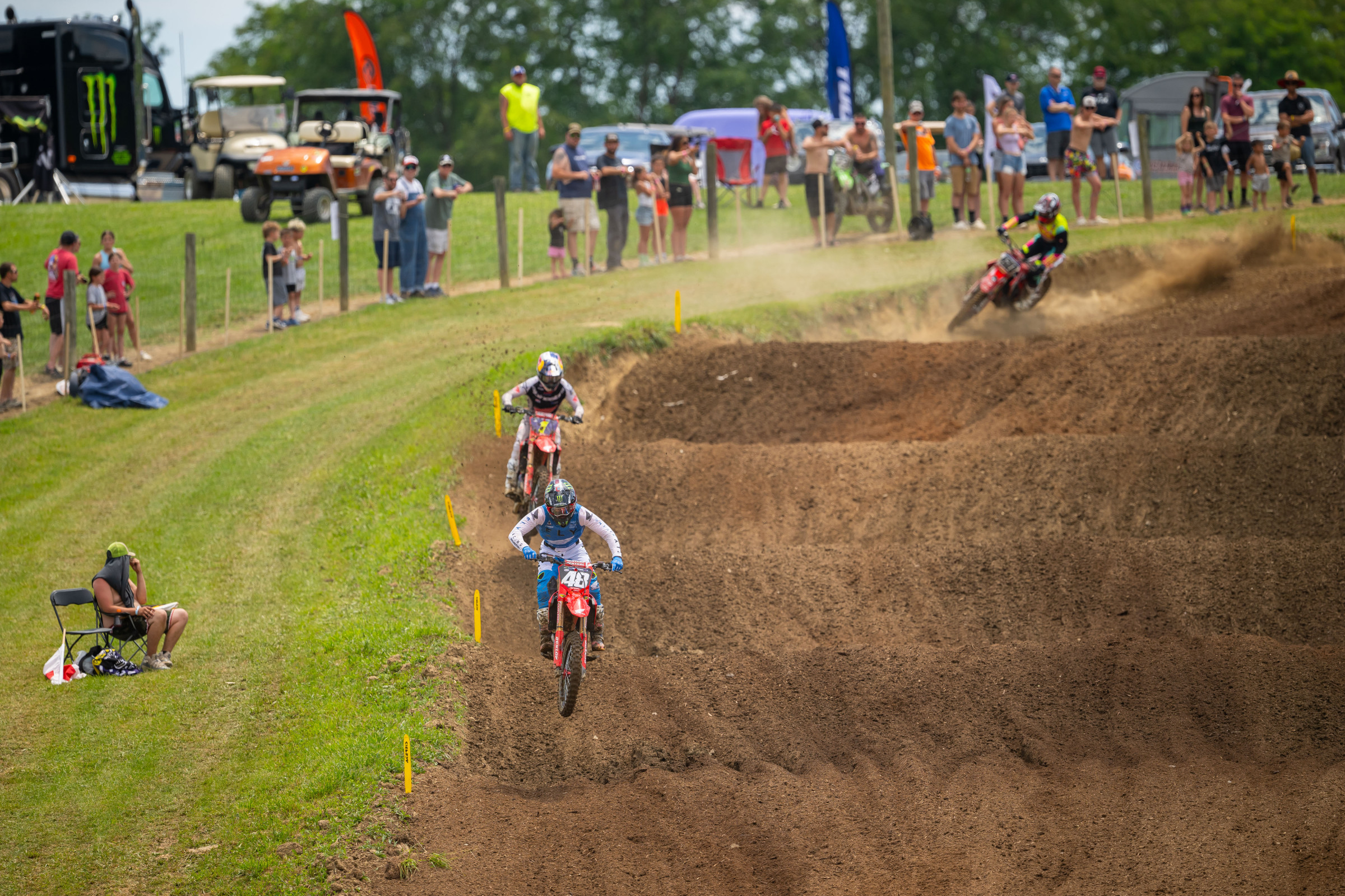 Chance Hymas at High Point press day. He's been hammering sand with the Lawrence brothers to get ready for Southwick.