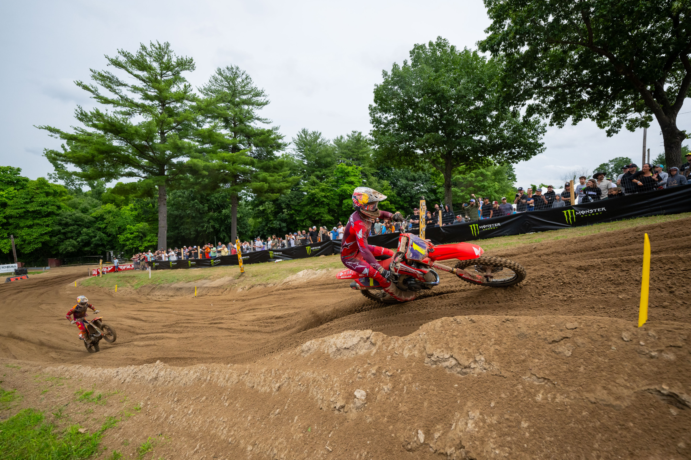 Jett Lawrence threatened another big moto win streak, but Chase Sexton would not go away in moto two.