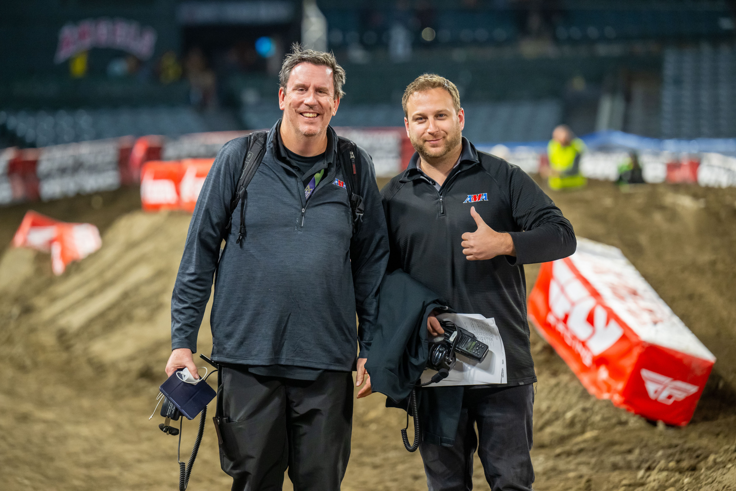 Jeff Canfield (Racing Manager at the AMA) and Mike Pelletier (Director of Racing at the AMA).