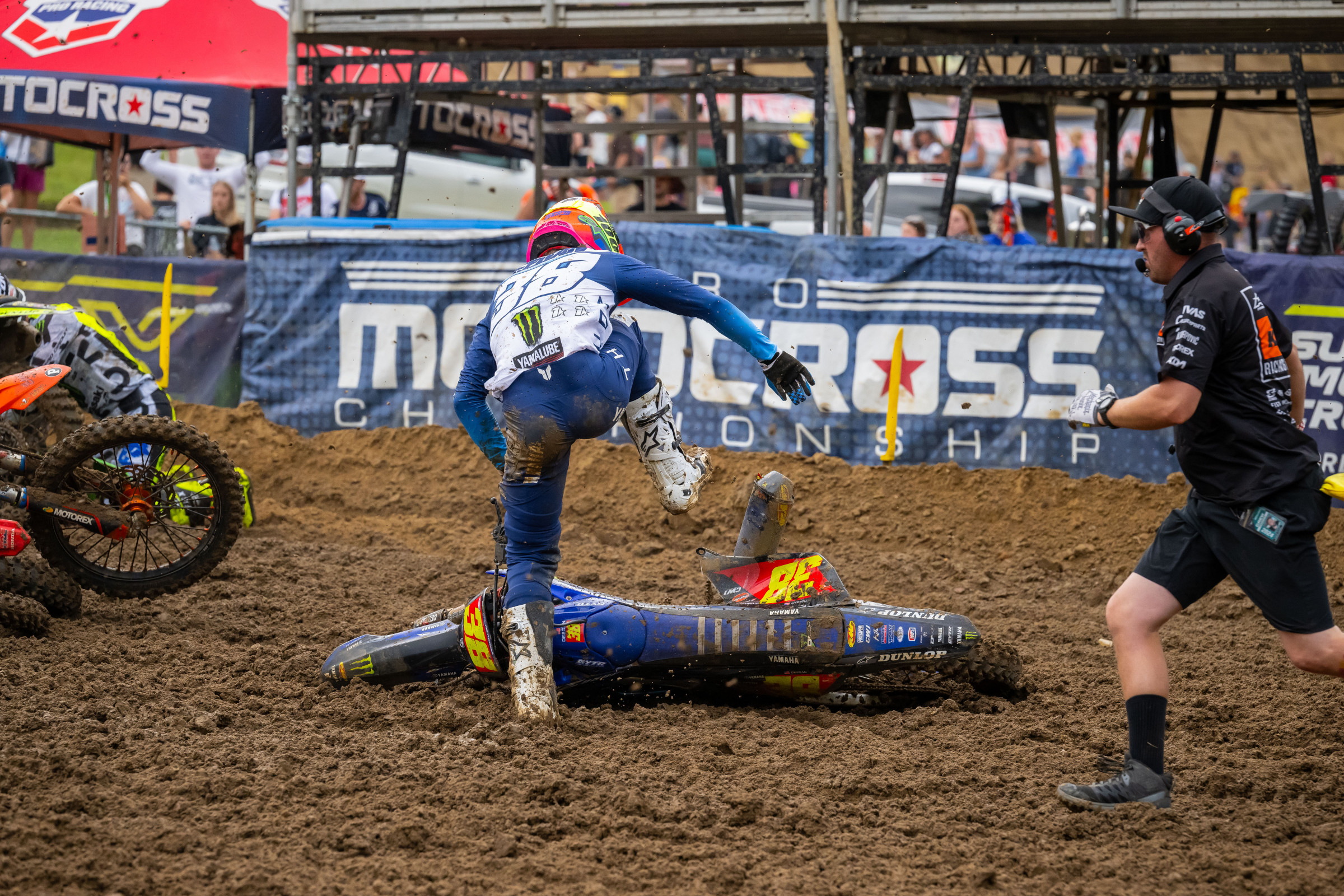 Check out Deegan's mechanical work on his muffler...