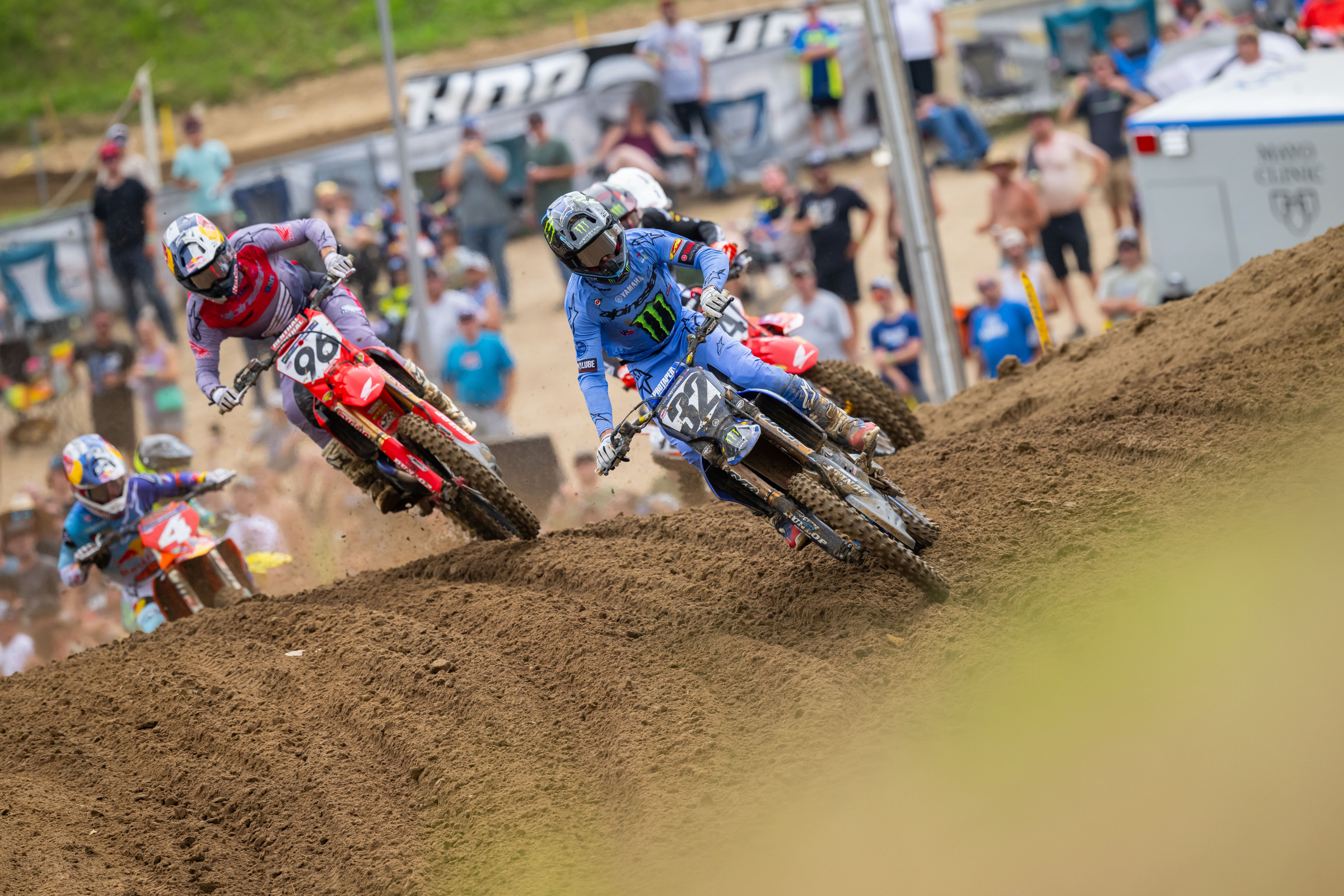 Cooper and Lawrence led Sexton early in Moto Two, but Sexton would not be denied.