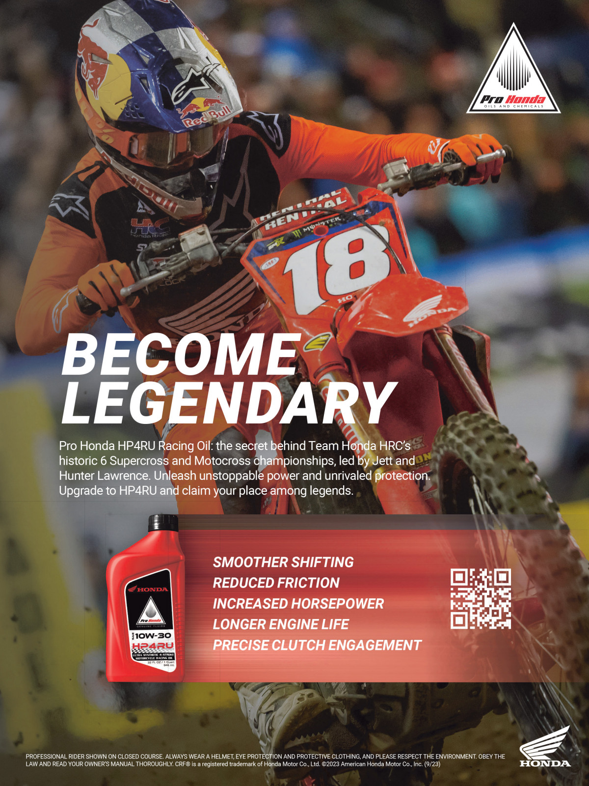 Advertisement: Pro Honda Oil