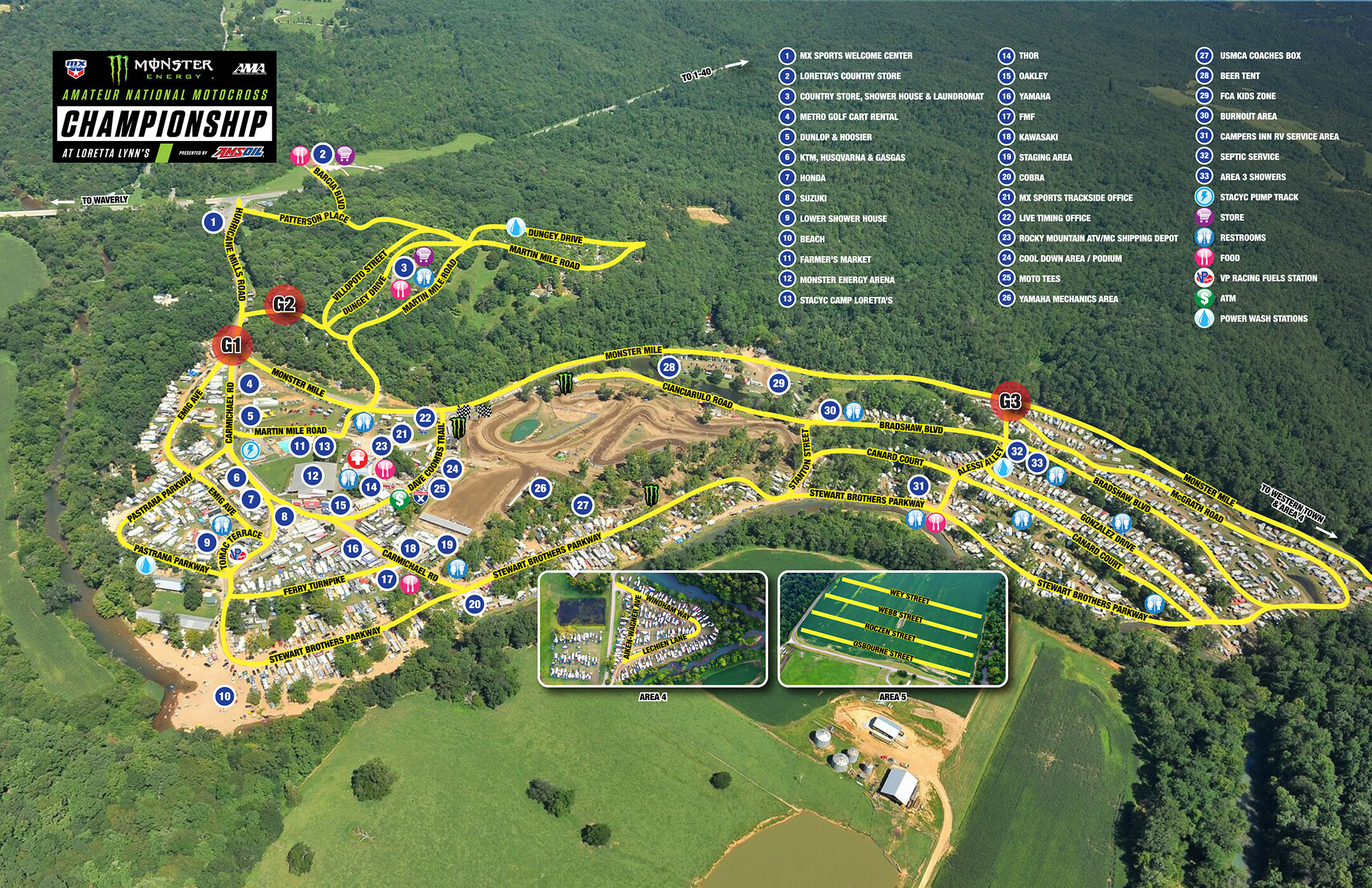 2024 Loretta Lynn's facility map.