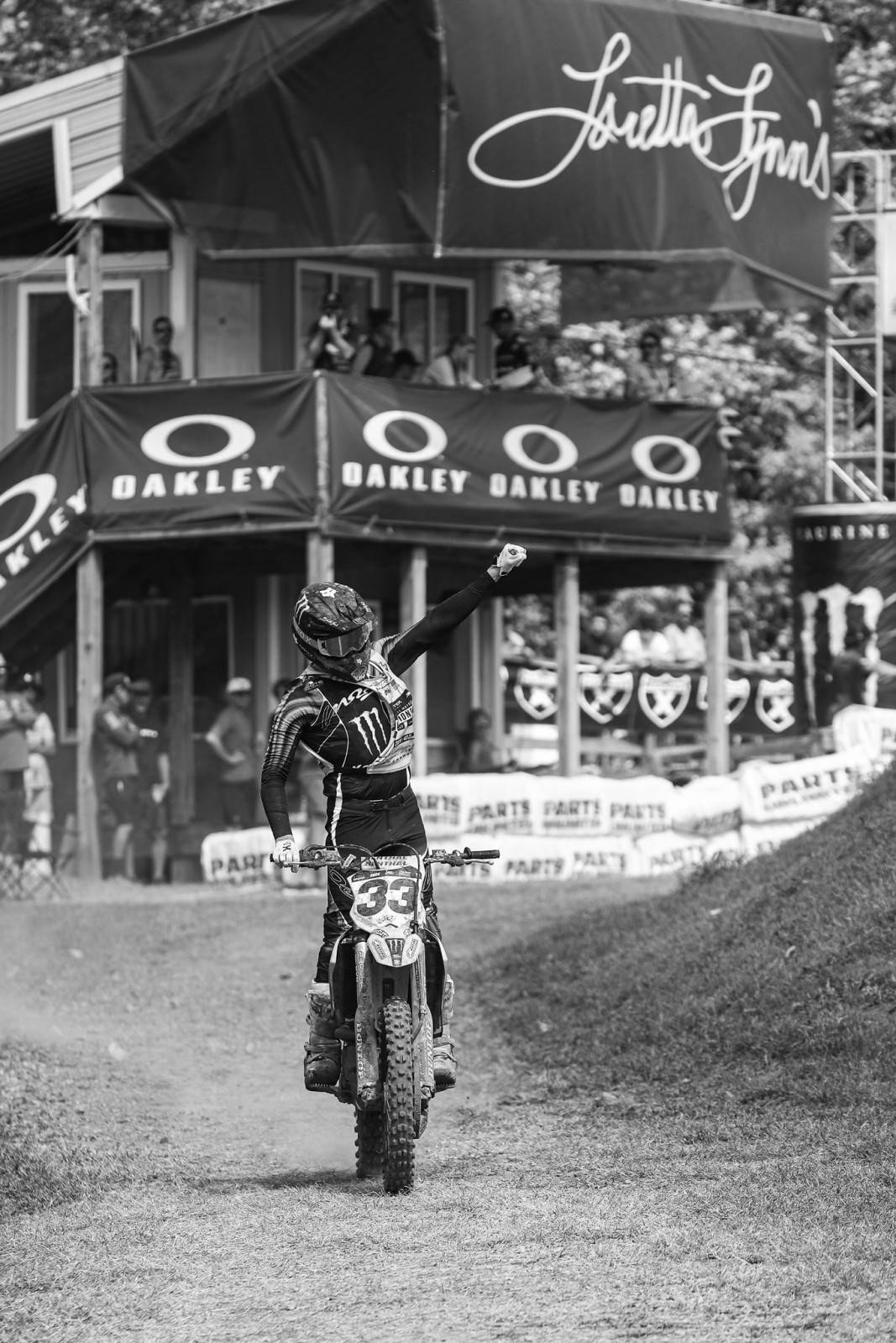 Drew Adams on Friday after his fourth straight moto win.