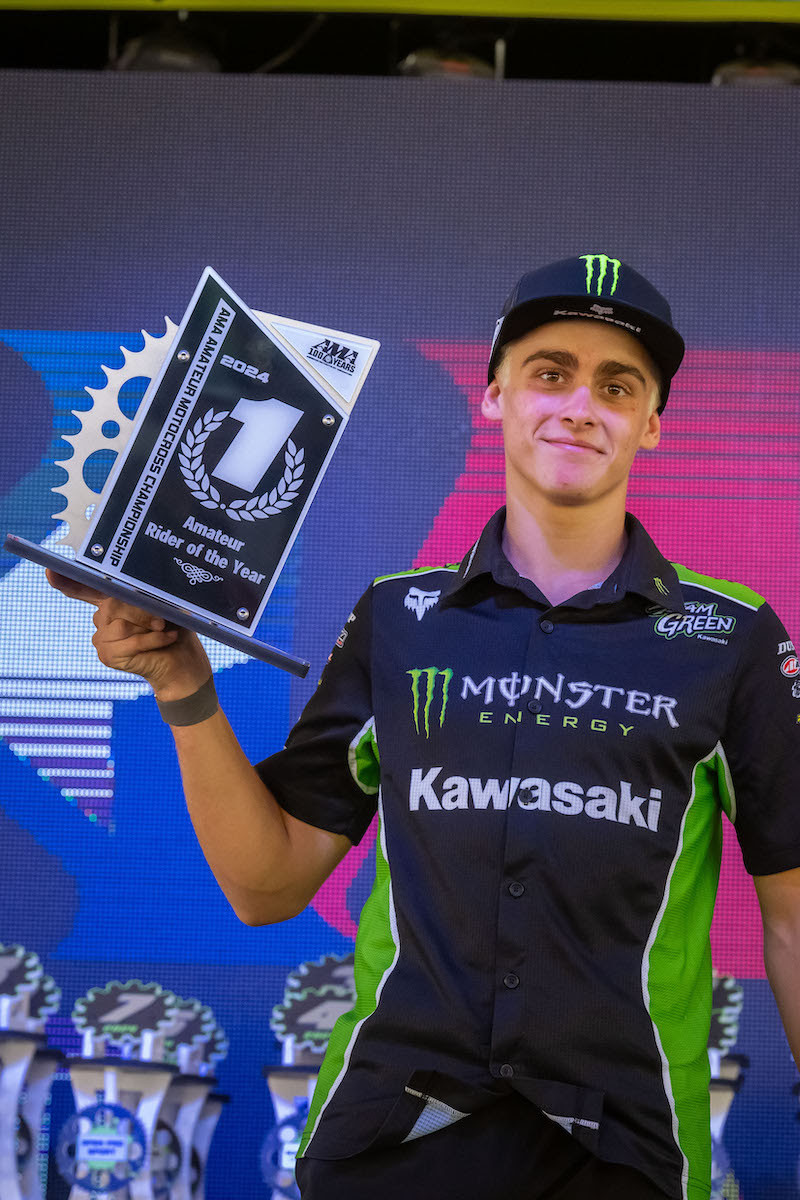 Caden Dudney was named 2024 AMA Amateur Rider of the Year.